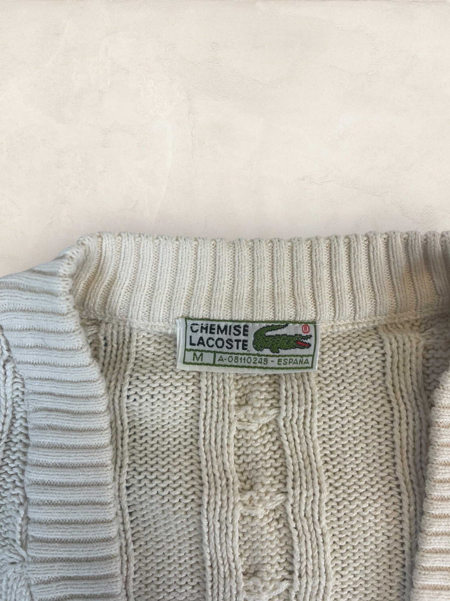 Cardigan Homme Lacoste Creme M Ref:3896 - Creme - M - amifrip