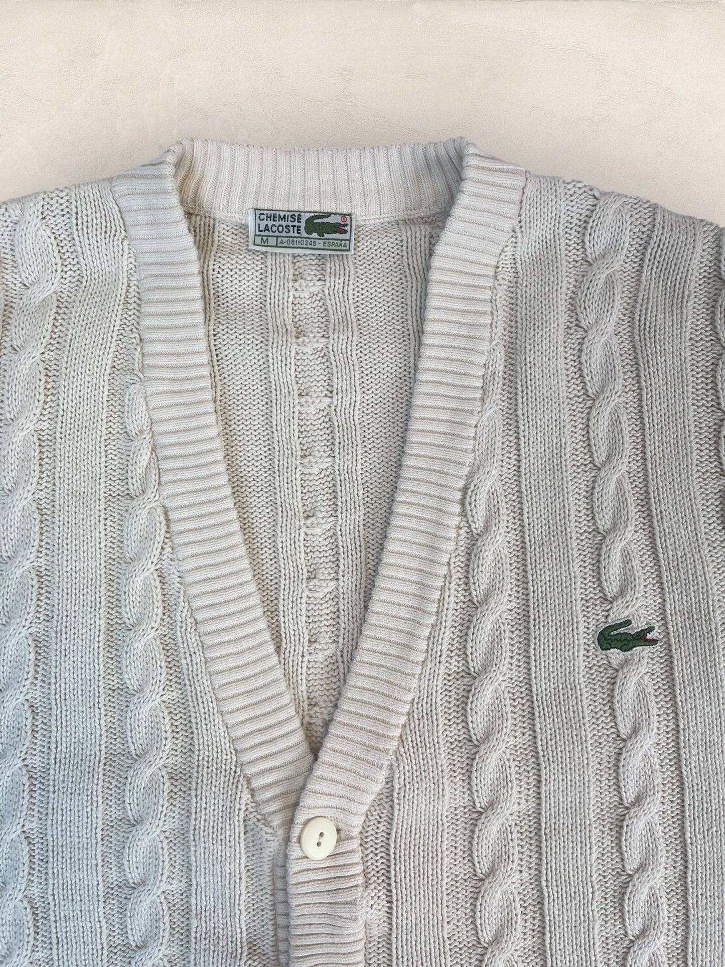 Cardigan Homme Lacoste Creme M Ref:3896 - Creme - M - amifrip