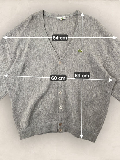 Cardigan Homme Lacoste En Laine Gris L Ref:3865 - Gris - L - amifrip