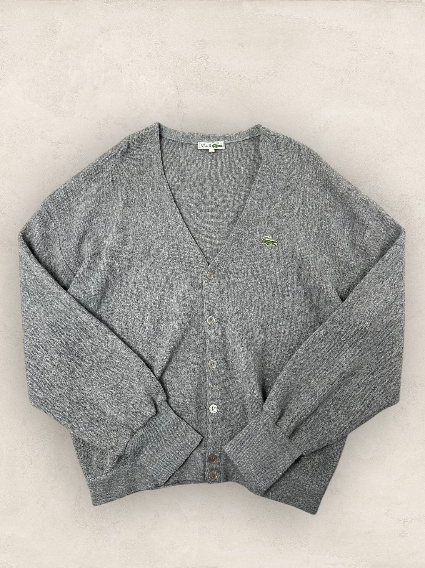 Cardigan Homme Lacoste En Laine Gris L Ref:3865 - Gris - L - amifrip