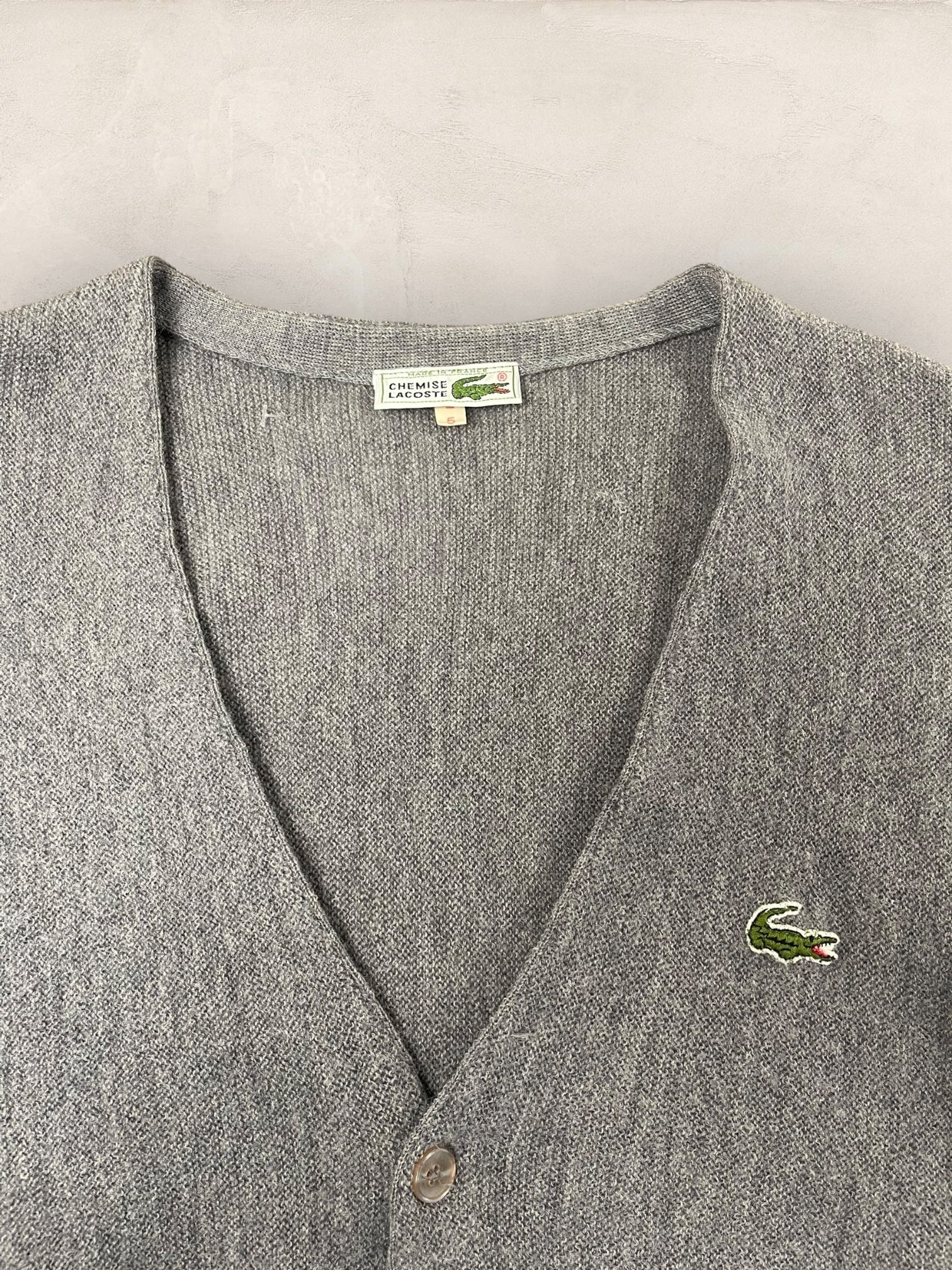 Cardigan Homme Lacoste En Laine Gris L Ref:3865 - Gris - L - amifrip