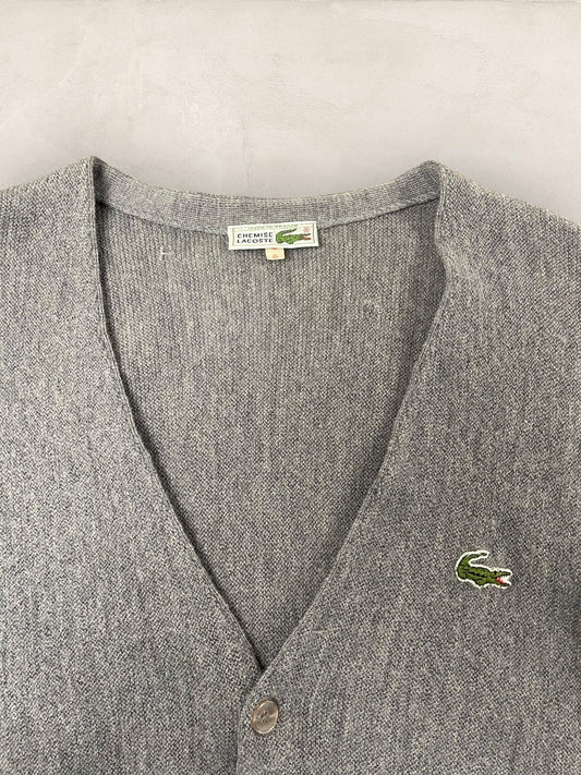 Cardigan Homme Lacoste En Laine Gris L Ref:3865 - Gris - L - amifrip