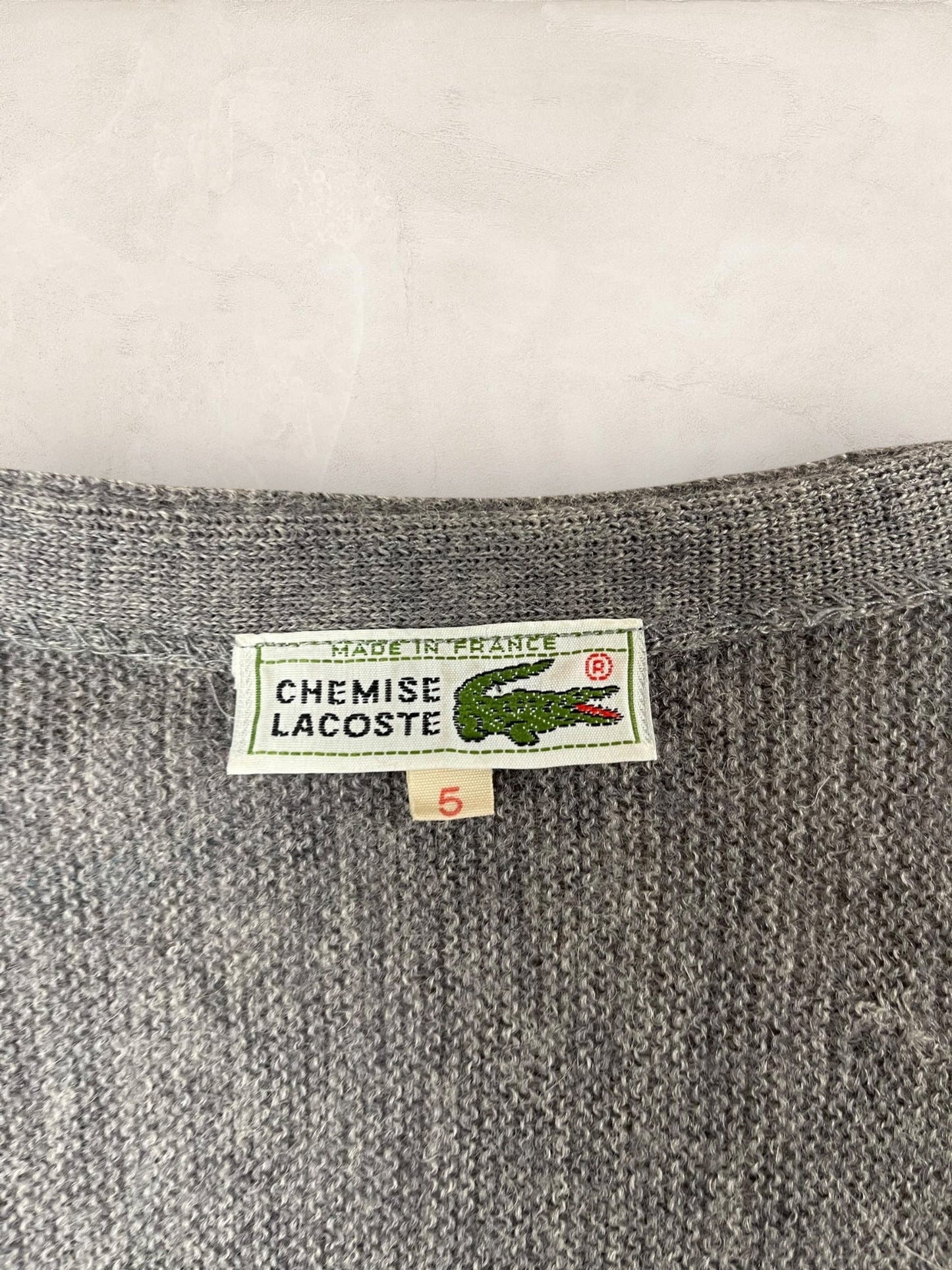 Cardigan Homme Lacoste En Laine Gris L Ref:3865 - Gris - L - amifrip