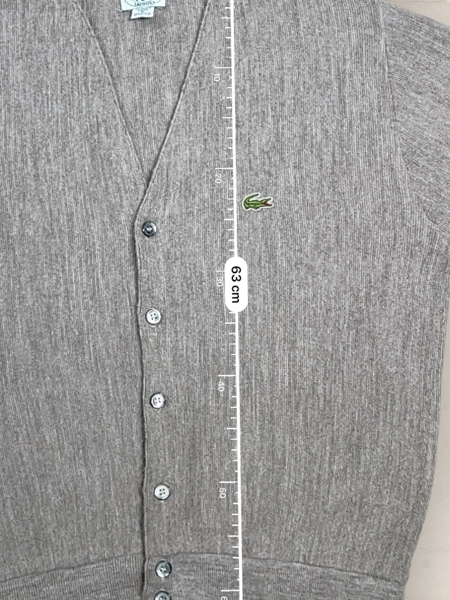 Cardigan Homme Lacoste Gris M Ref:3051 - Gris - M - amifrip - Friperie en ligne et vêtements vintage