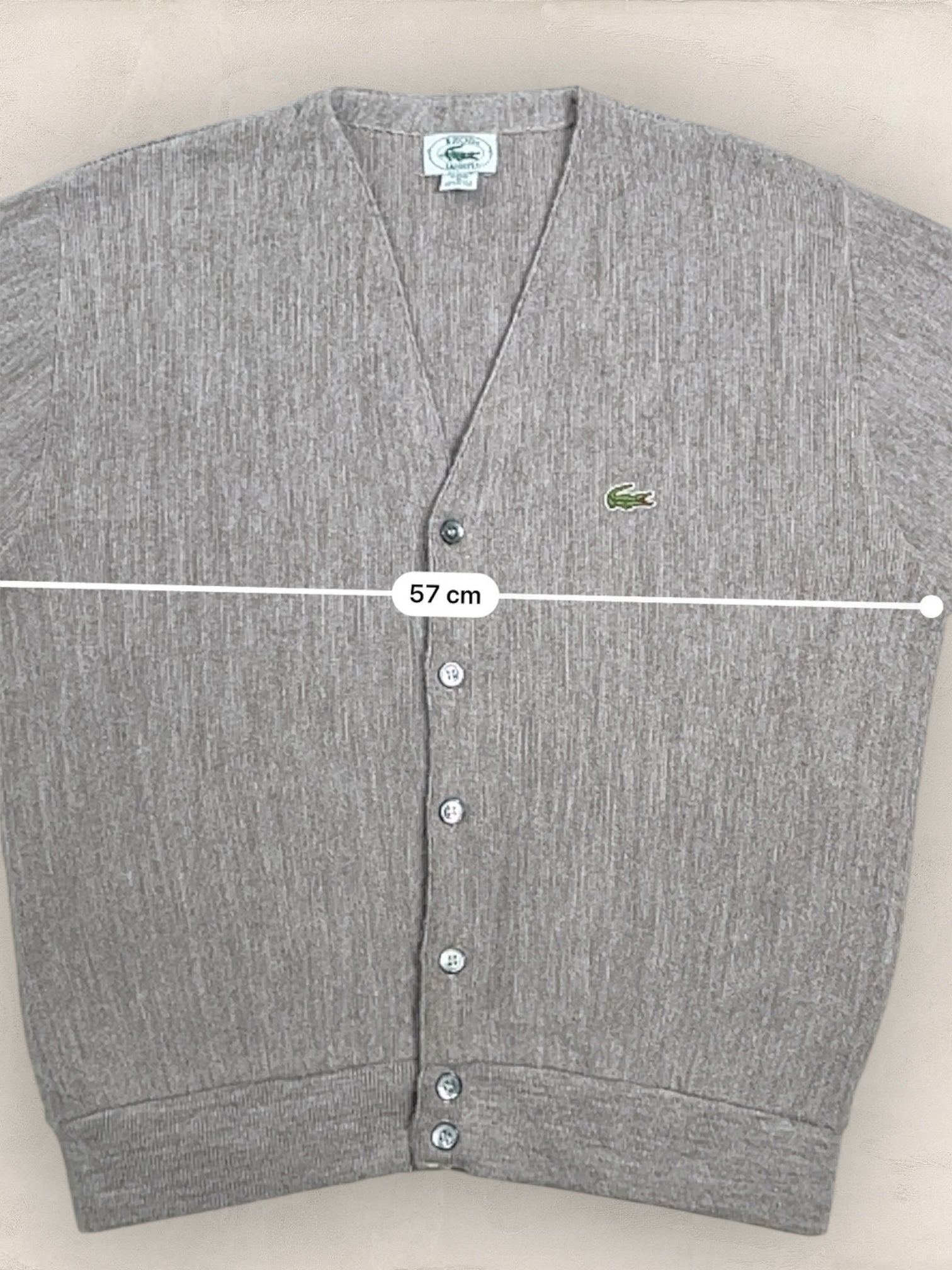 Cardigan Homme Lacoste Gris M Ref:3051 - Gris - M - amifrip - Friperie en ligne et vêtements vintage