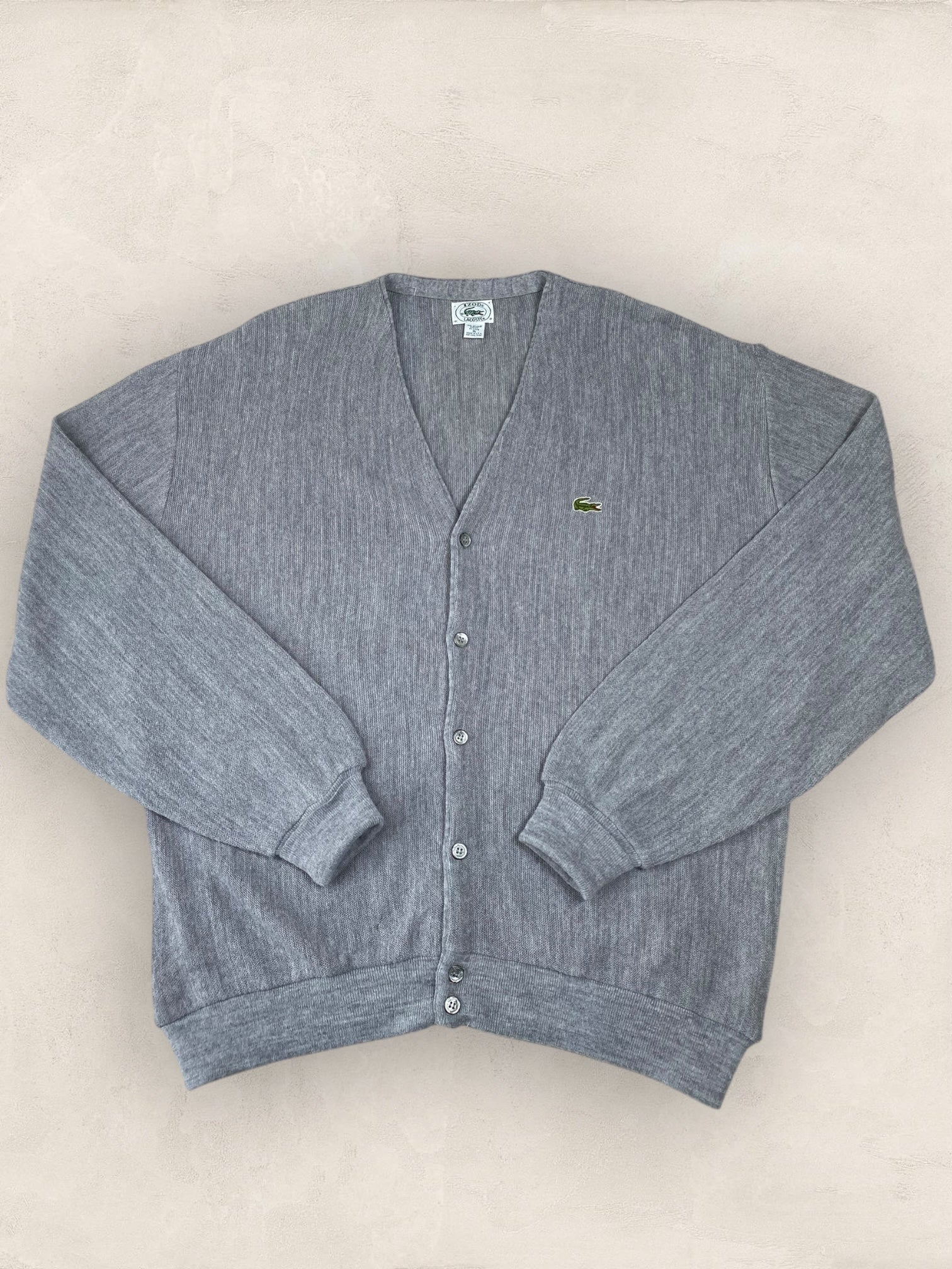 Cardigan Homme Lacoste GRIS XL Ref:2844 - GRIS - XL - amifrip - Friperie en ligne et vêtements vintage