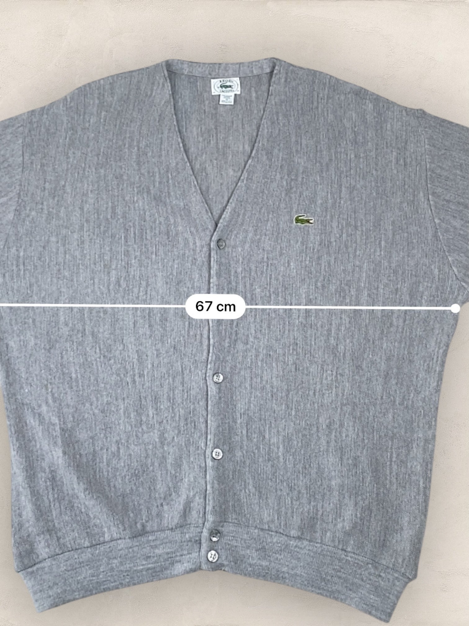 Cardigan Homme Lacoste GRIS XL Ref:2844 - GRIS - XL - amifrip - Friperie en ligne et vêtements vintage