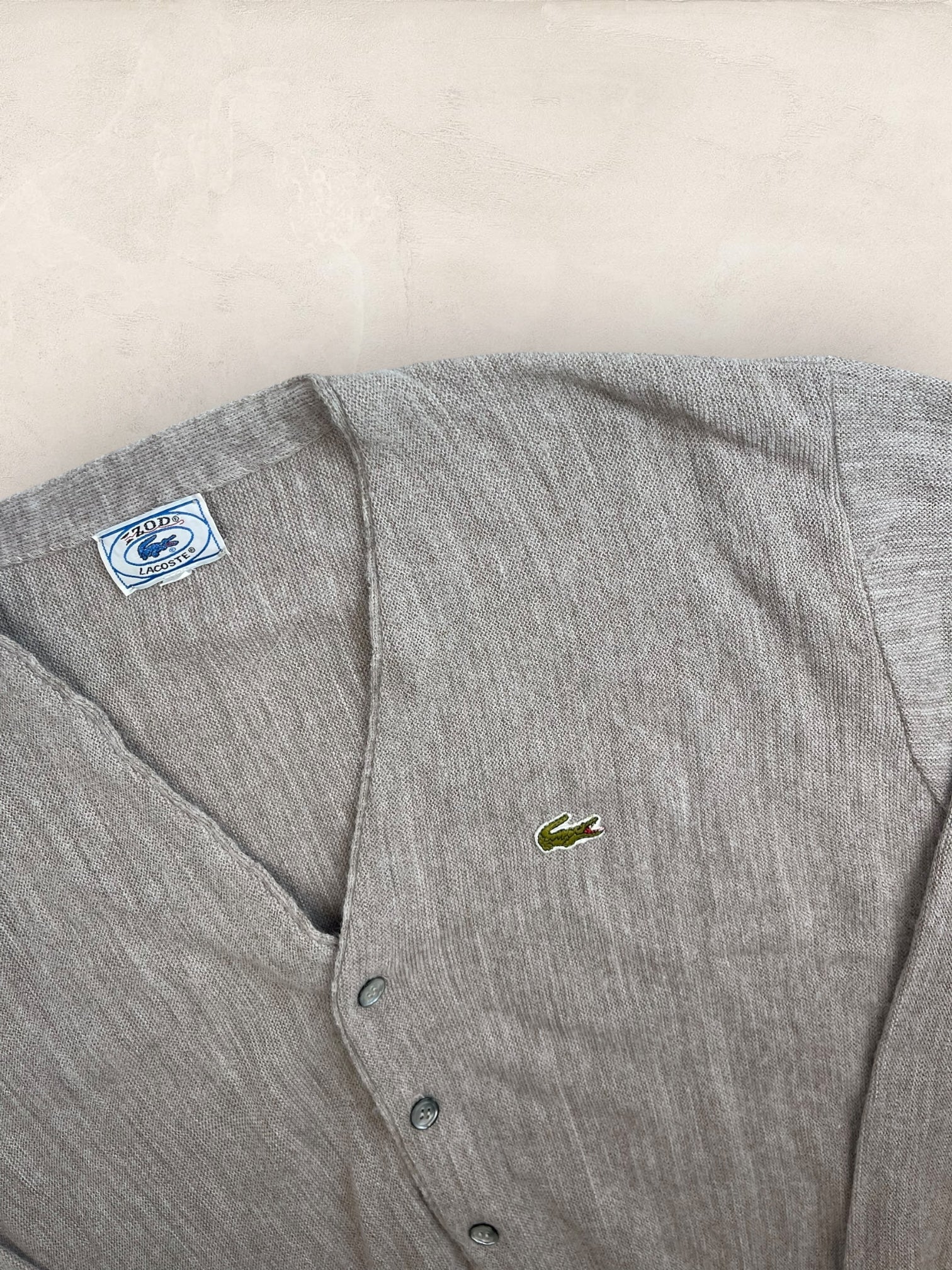 Cardigan Homme Lacoste Izod Beige L Ref:3295 - Beige - L - amifrip