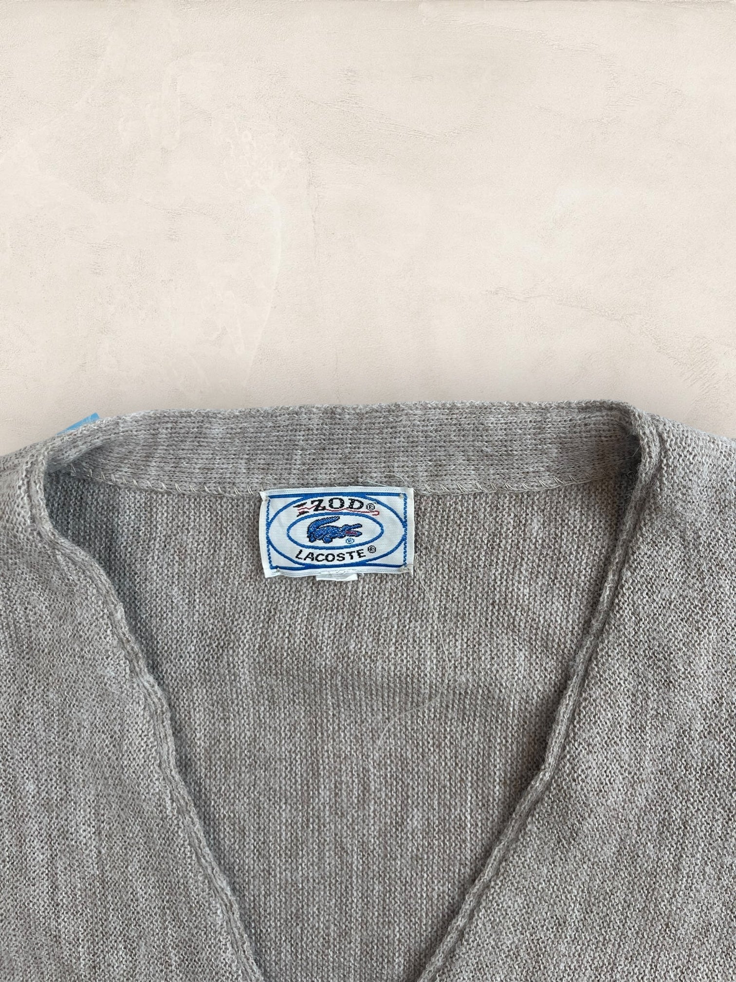 Cardigan Homme Lacoste Izod Beige L Ref:3295 - Beige - L - amifrip