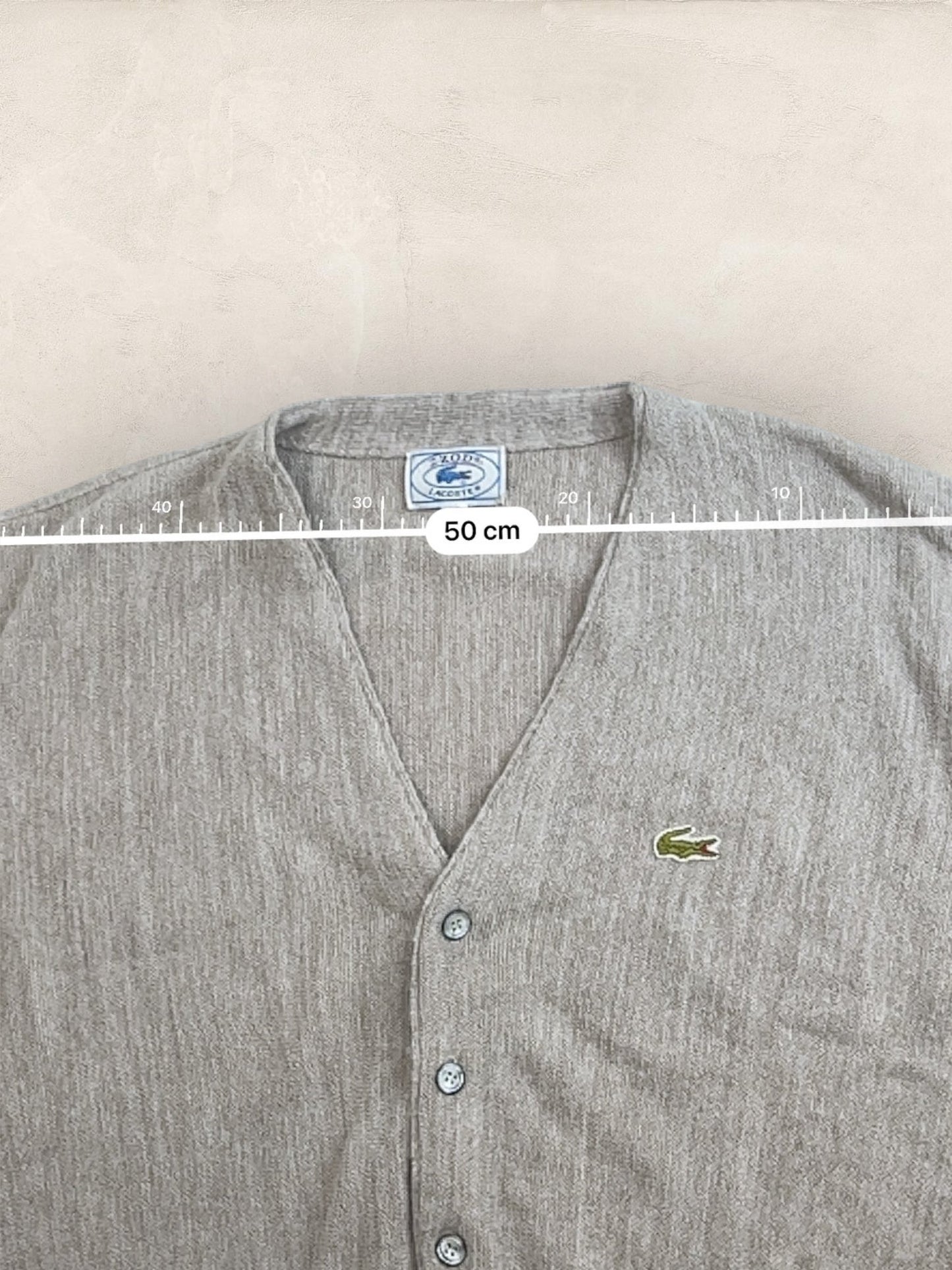 Cardigan Homme Lacoste Izod Beige L Ref:3295 - Beige - L - amifrip
