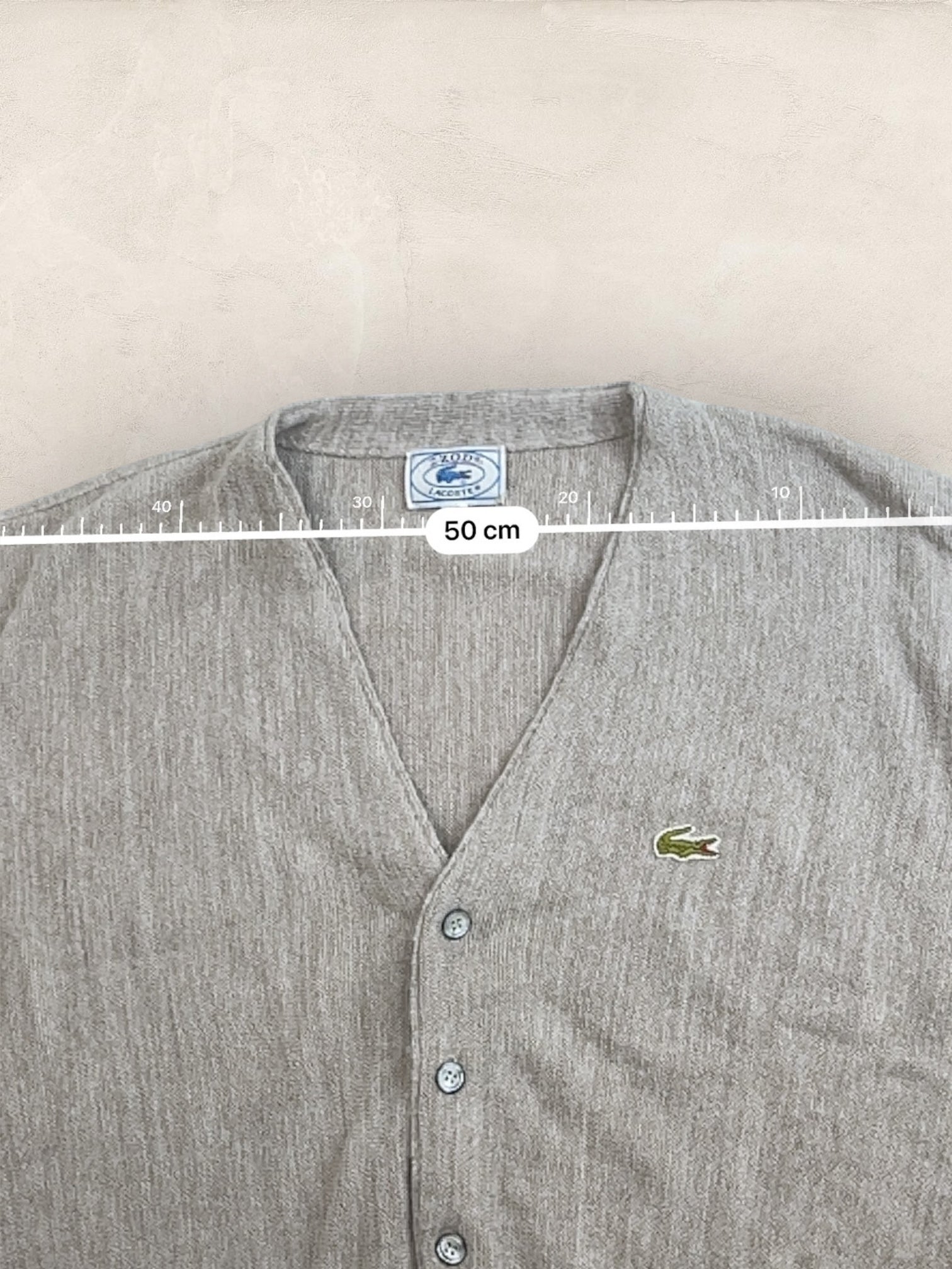Cardigan Homme Lacoste Izod Beige L Ref:3295 - Beige - L - amifrip