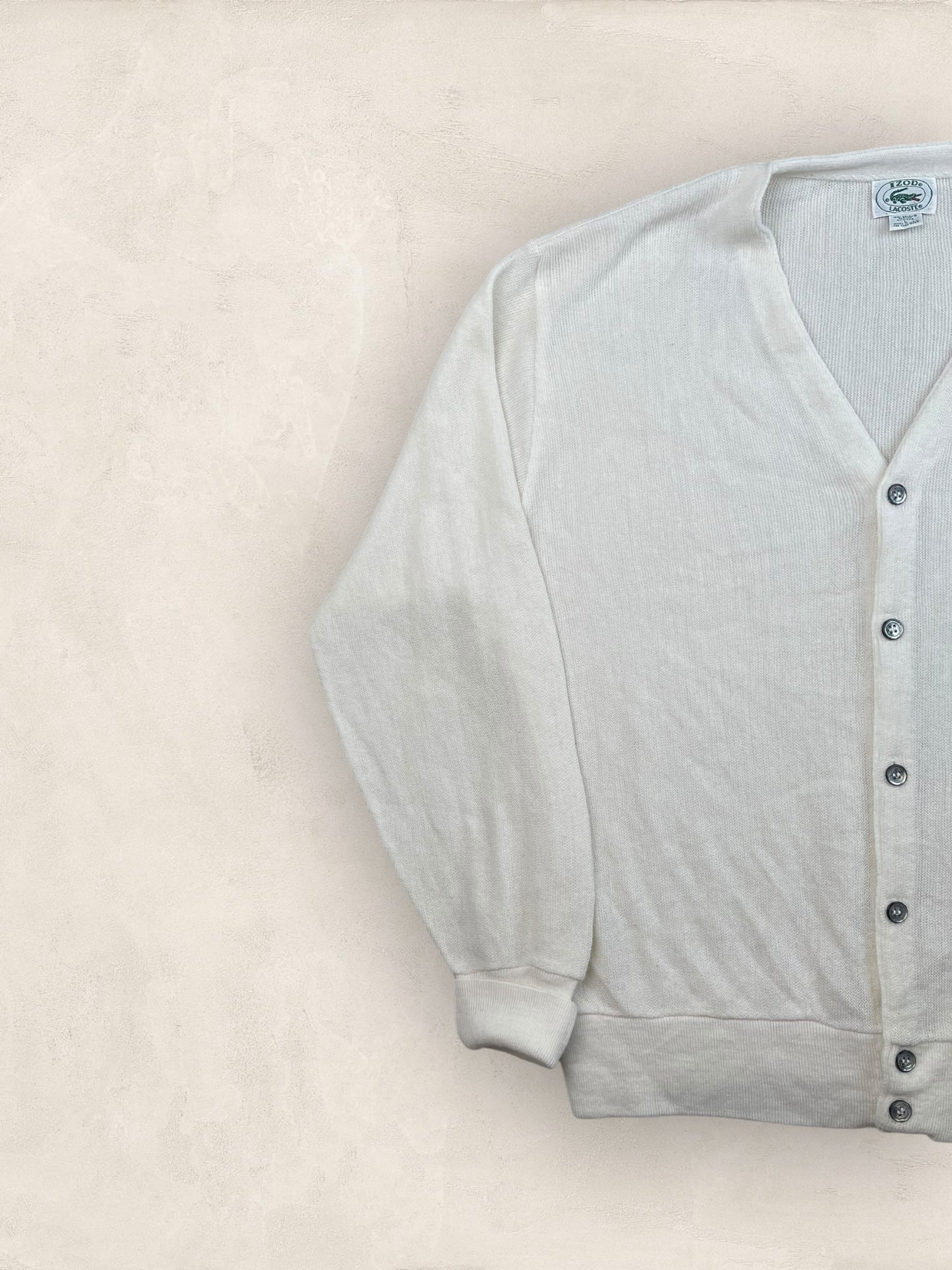 Cardigan Homme Lacoste Izod Blanc L Ref:3324 - Blanc - L - amifrip
