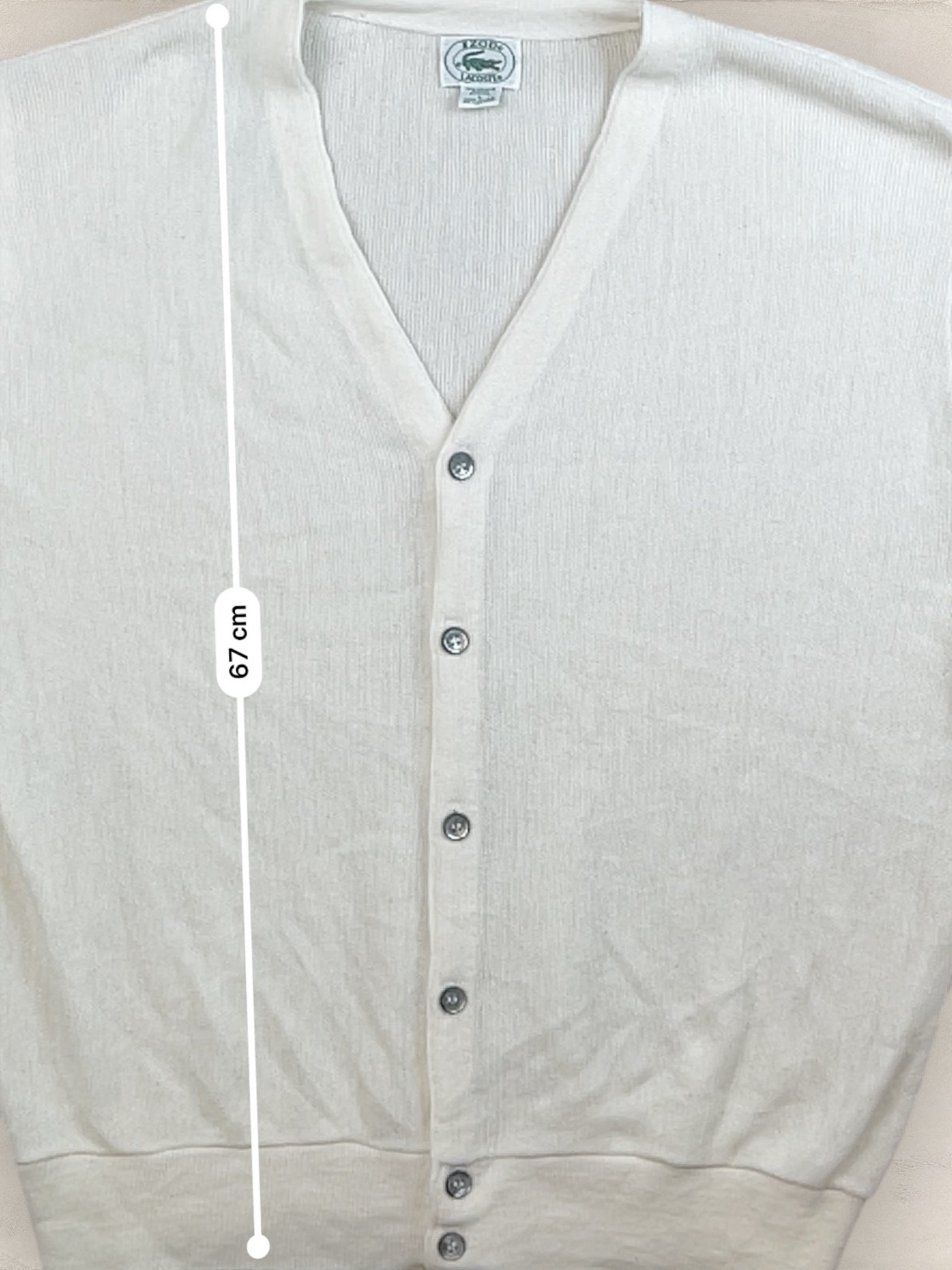 Cardigan Homme Lacoste Izod Blanc L Ref:3324 - Blanc - L - amifrip