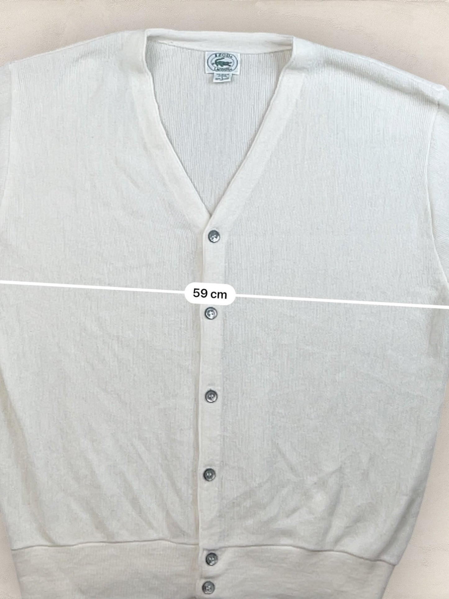 Cardigan Homme Lacoste Izod Blanc L Ref:3324 - Blanc - L - amifrip