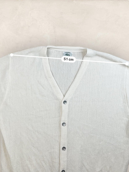 Cardigan Homme Lacoste Izod Blanc L Ref:3324 - Blanc - L - amifrip