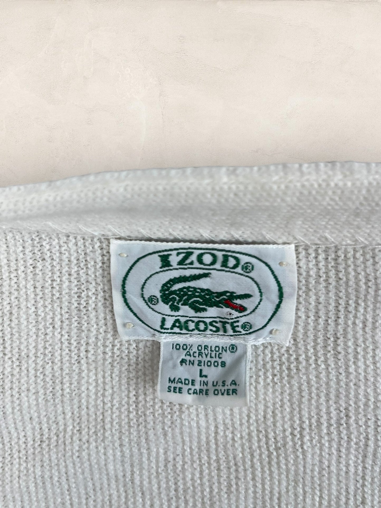 Cardigan Homme Lacoste Izod Blanc L Ref:3324 - Blanc - L - amifrip
