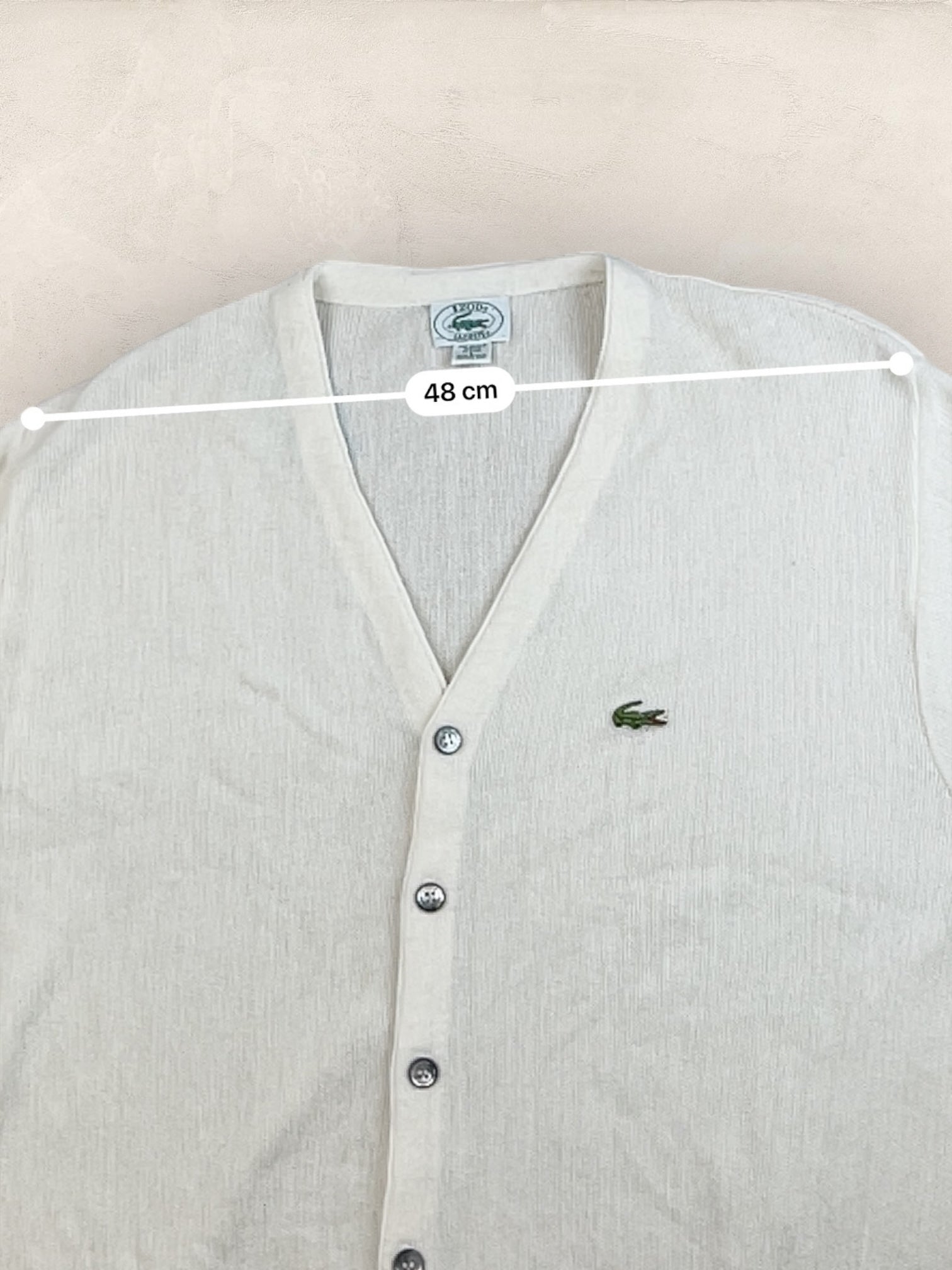 Cardigan Homme Lacoste Izod Blanc L Ref:3336 - Blanc - L - amifrip