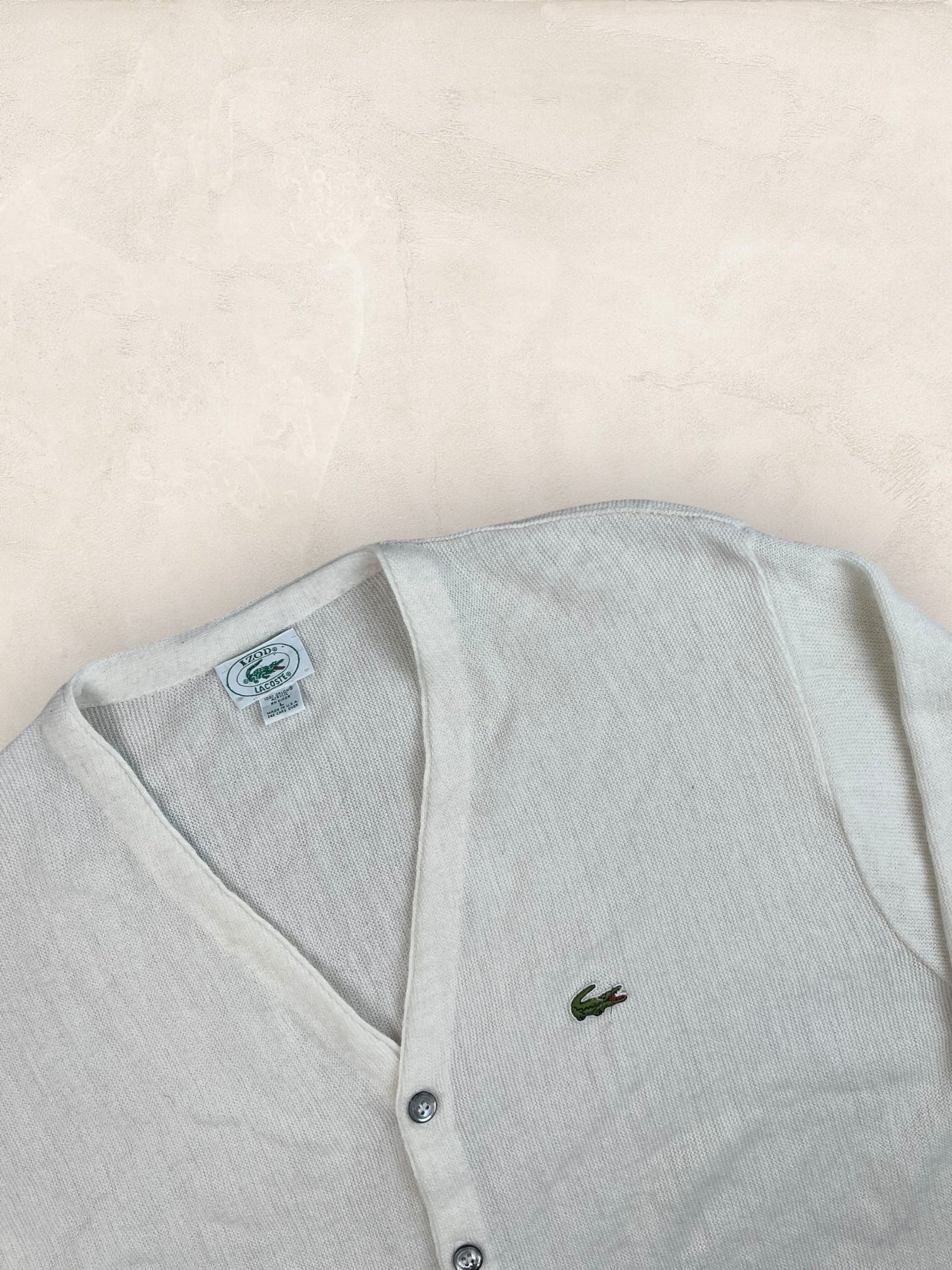 Cardigan Homme Lacoste Izod Blanc L Ref:3336 - Blanc - L - amifrip