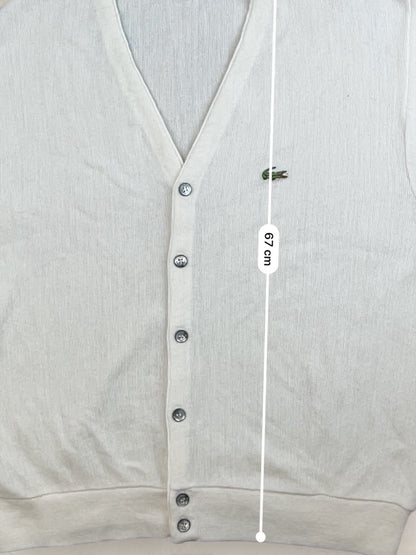 Cardigan Homme Lacoste Izod Blanc L Ref:3336 - Blanc - L - amifrip