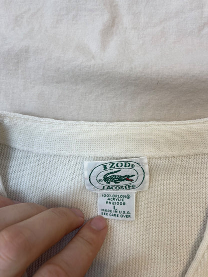 Cardigan Homme Lacoste Izod Blanc L Ref:3988 - Blanc - L - amifrip