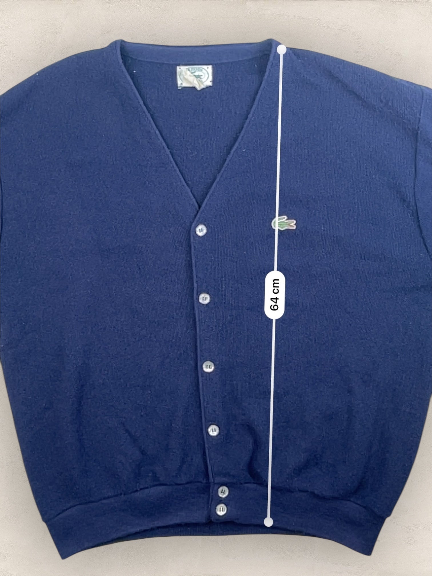 Cardigan Homme Lacoste Izod Bleu Marine L Ref:3323 - Bleu Marine - L - amifrip
