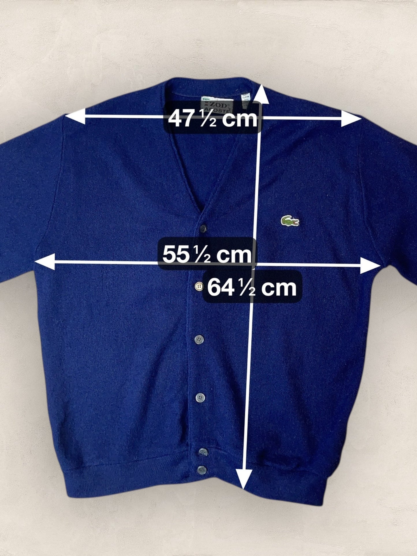 Cardigan Homme Lacoste Izod Bleu Marine L Ref:3821 - Bleu Marine - L - amifrip