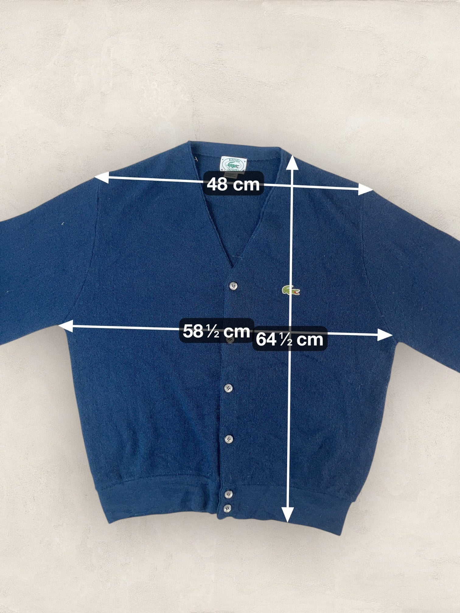 Cardigan Homme Lacoste Izod Bleu Marine M Ref:3781 - Bleu Marine - M - amifrip