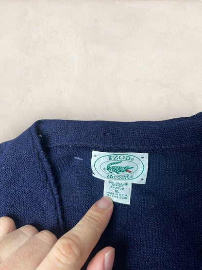 Cardigan Homme Lacoste Izod Bleu Marine XL Ref:3866 - Bleu Marine - XL - amifrip