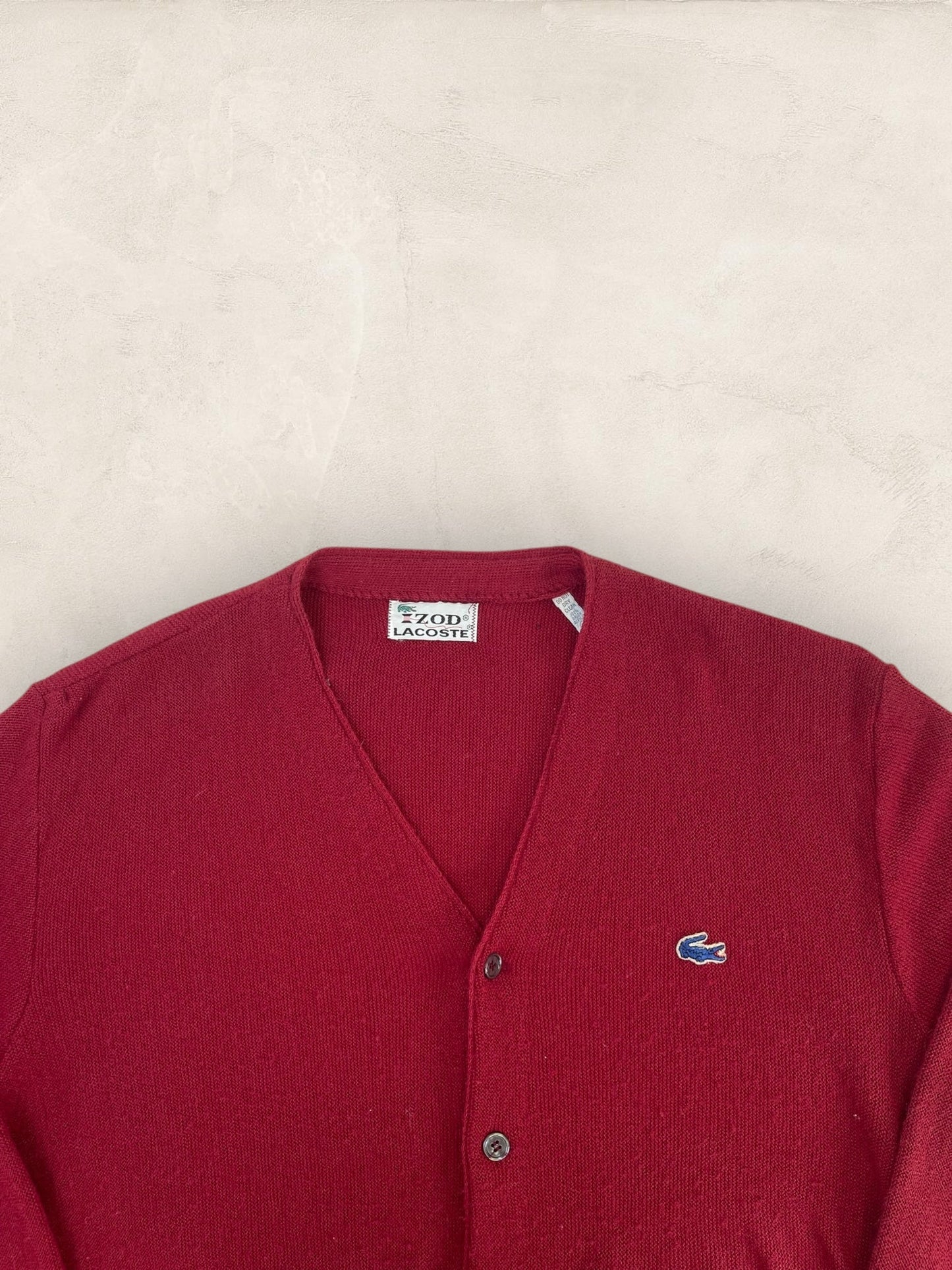 Cardigan Homme Lacoste Izod Bordeaux L Ref:3947 - Bordeaux - L - amifrip