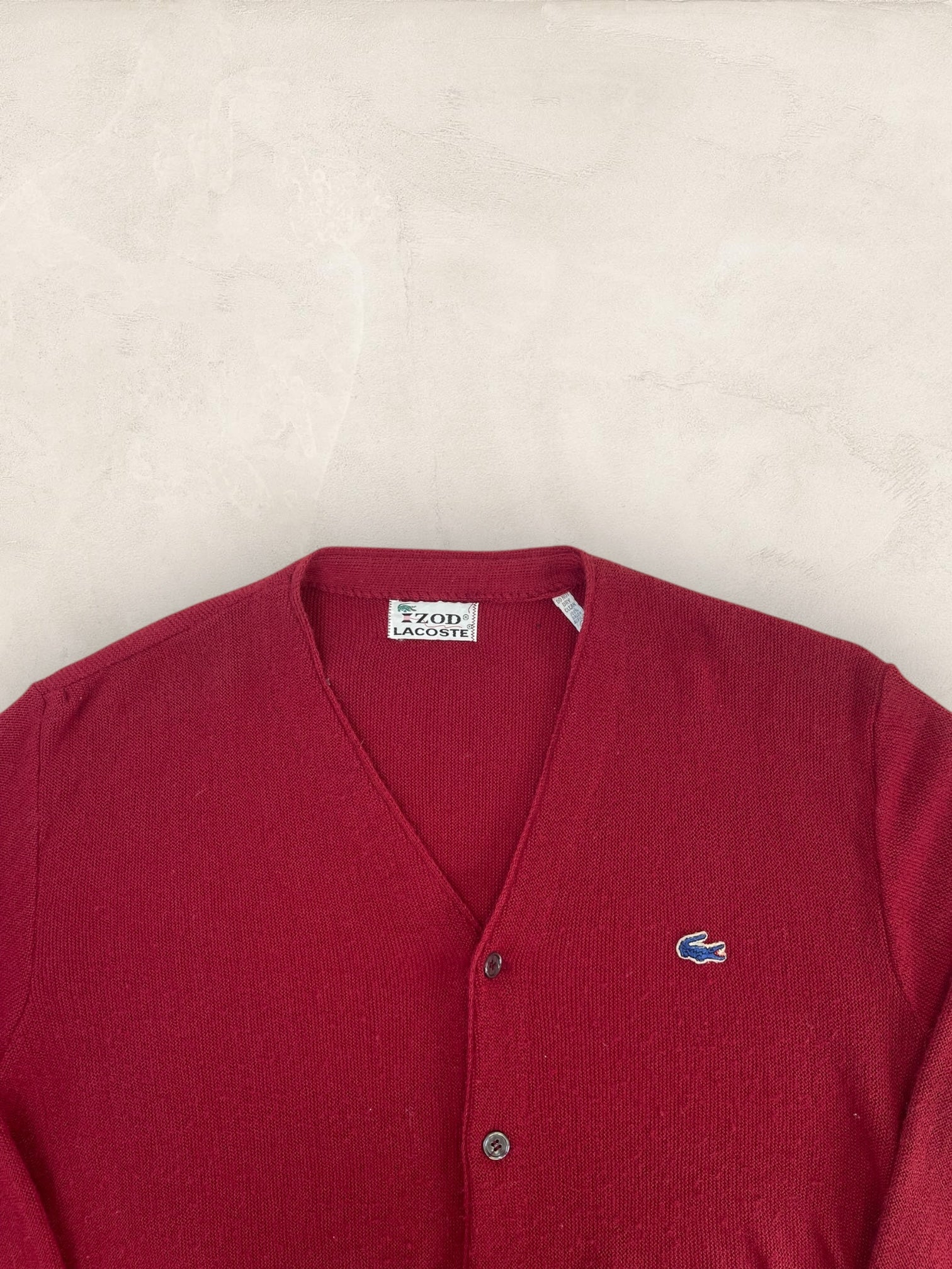 Cardigan Homme Lacoste Izod Bordeaux L Ref:3947 - Bordeaux - L - amifrip