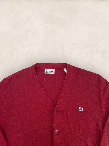 Cardigan Homme Lacoste Izod Bordeaux L Ref:3947 - Bordeaux - L - amifrip