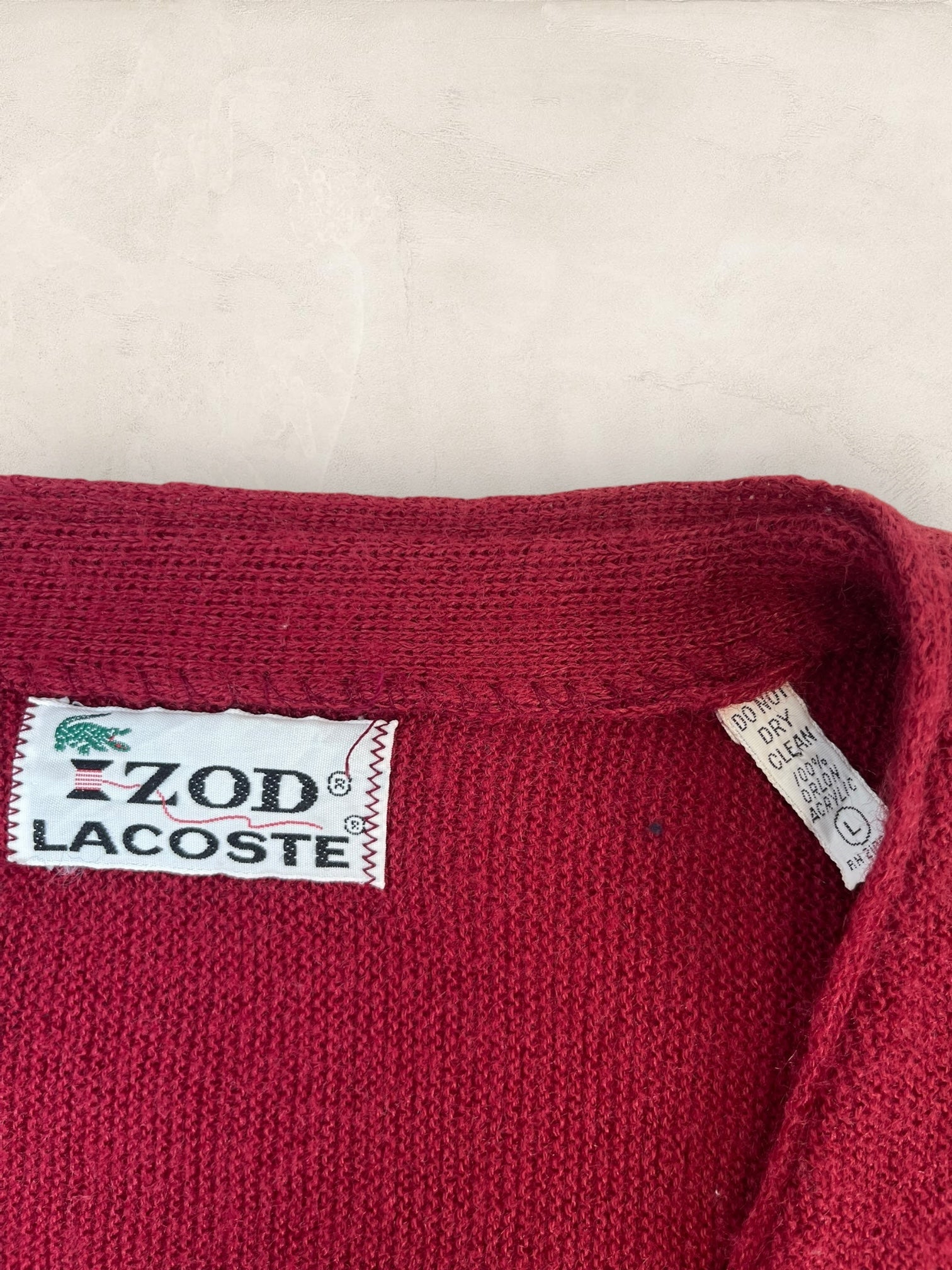 Cardigan Homme Lacoste Izod Bordeaux L Ref:3947 - Bordeaux - L - amifrip