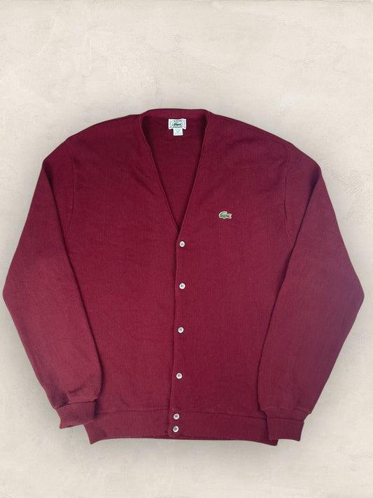 Cardigan Homme Lacoste Izod Bordeaux XL Ref:3339 - Bordeaux - XL - amifrip