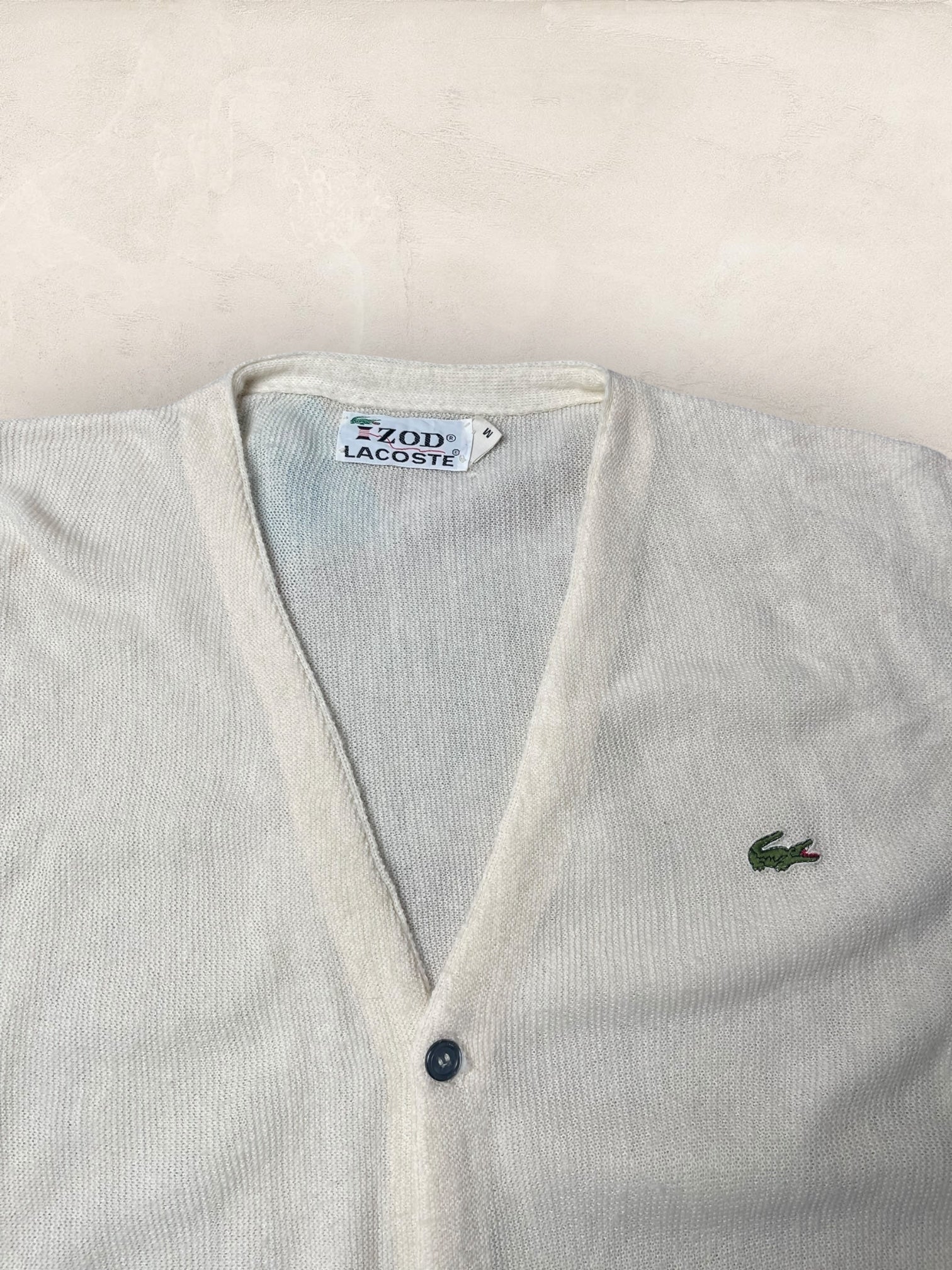 Cardigan Homme Lacoste Izod Creme M Ref:3855 - Creme - M - amifrip