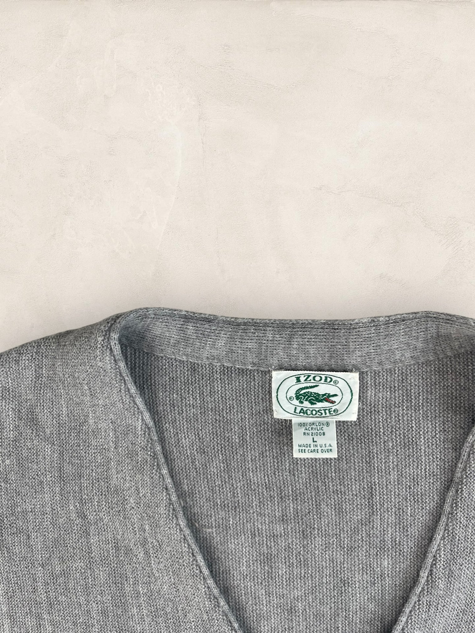 Cardigan Homme Lacoste Izod Gris L Ref:3331 - Gris - L - amifrip
