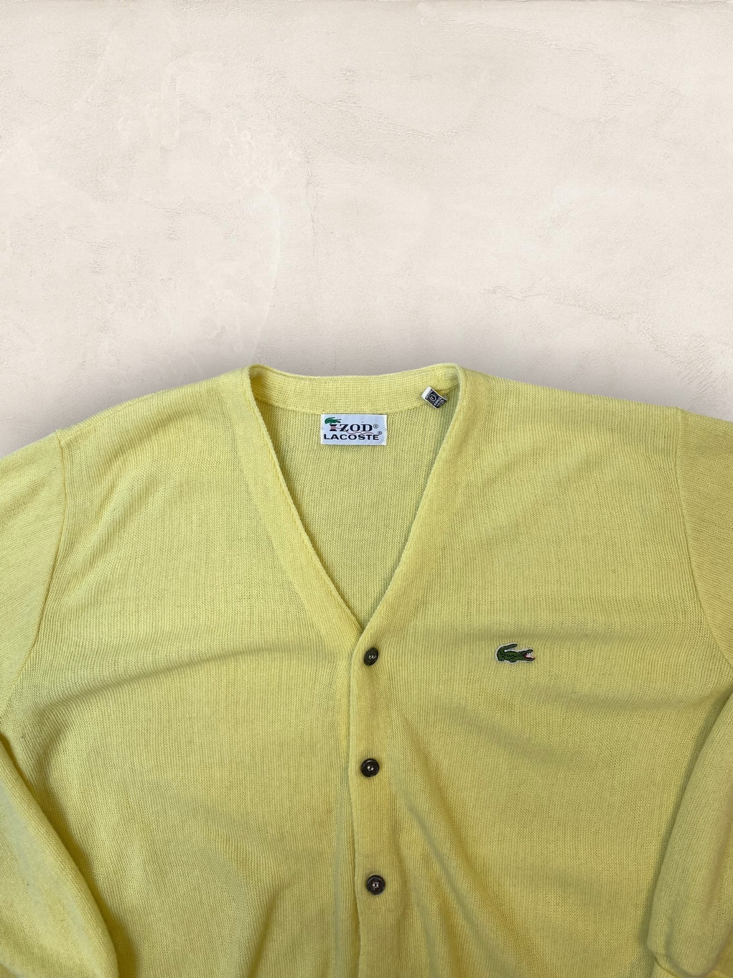 Cardigan Homme Lacoste Izod Jaune L Ref:3964 - Jaune - L - amifrip