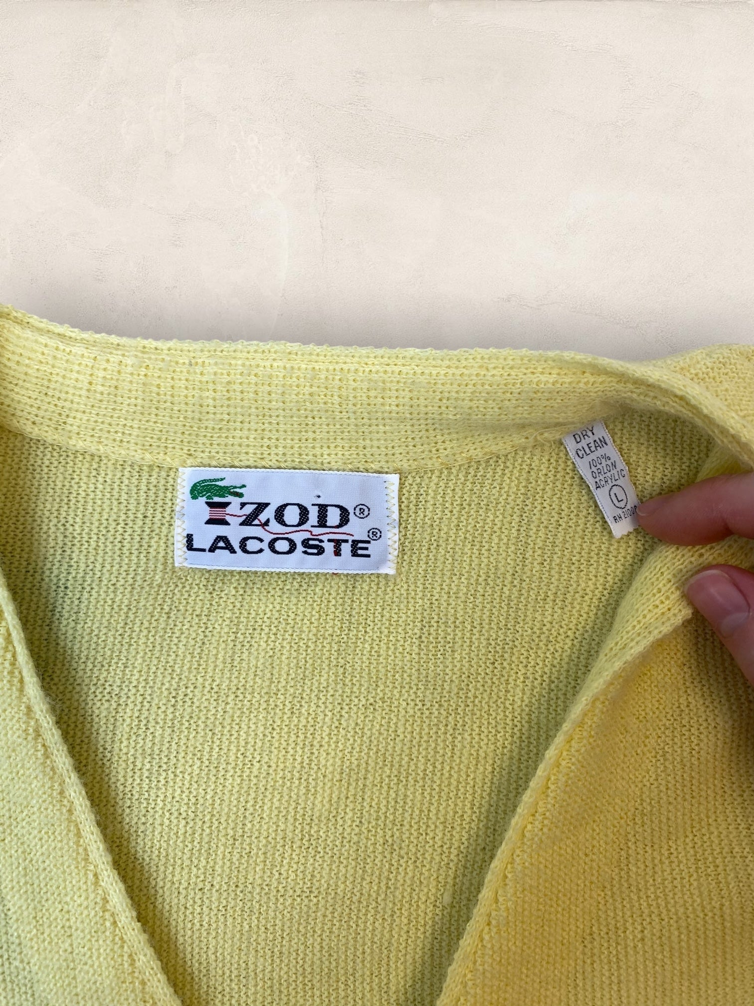 Cardigan Homme Lacoste Izod Jaune L Ref:3964 - Jaune - L - amifrip