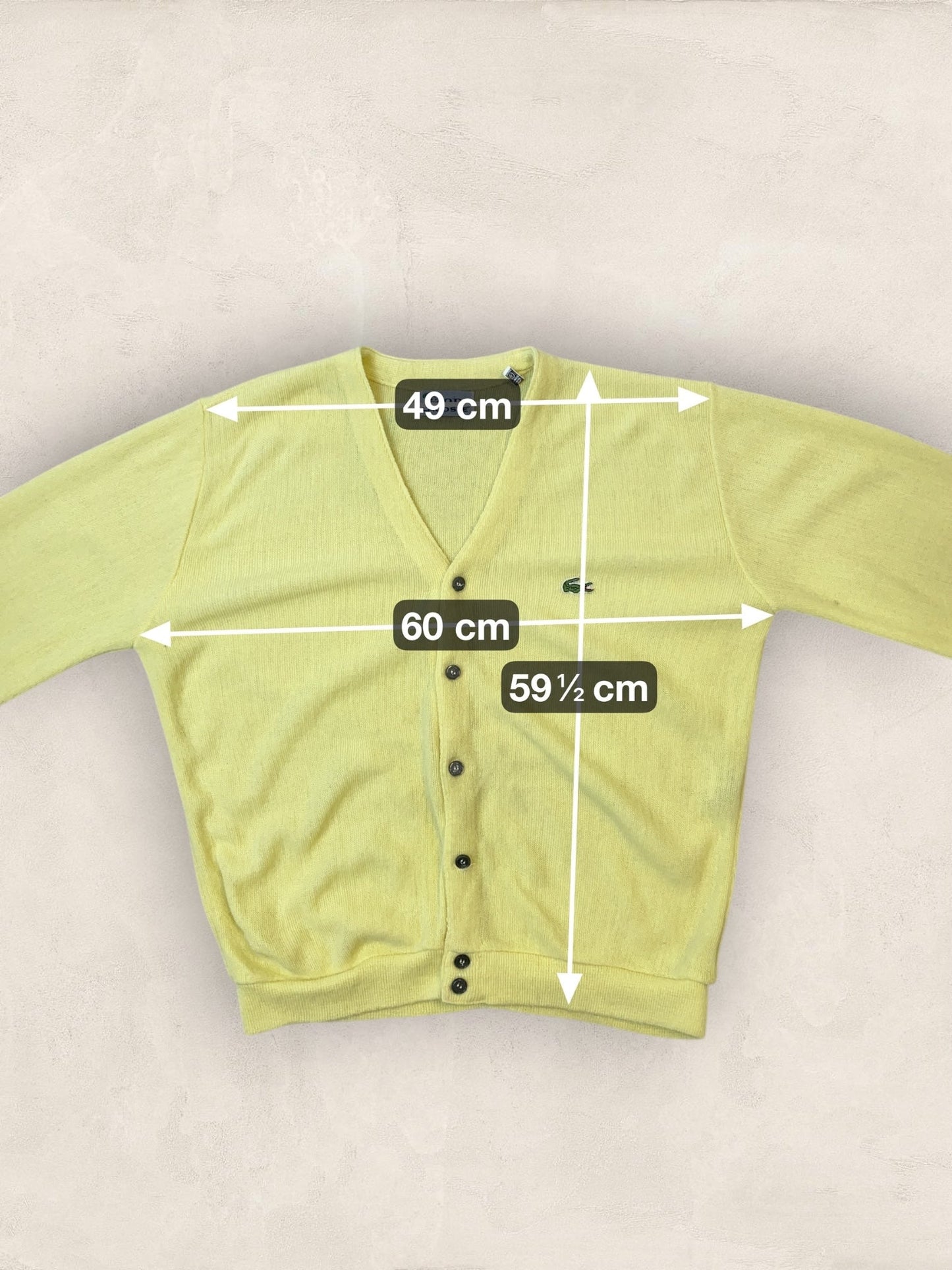 Cardigan Homme Lacoste Izod Jaune L Ref:3964 - Jaune - L - amifrip