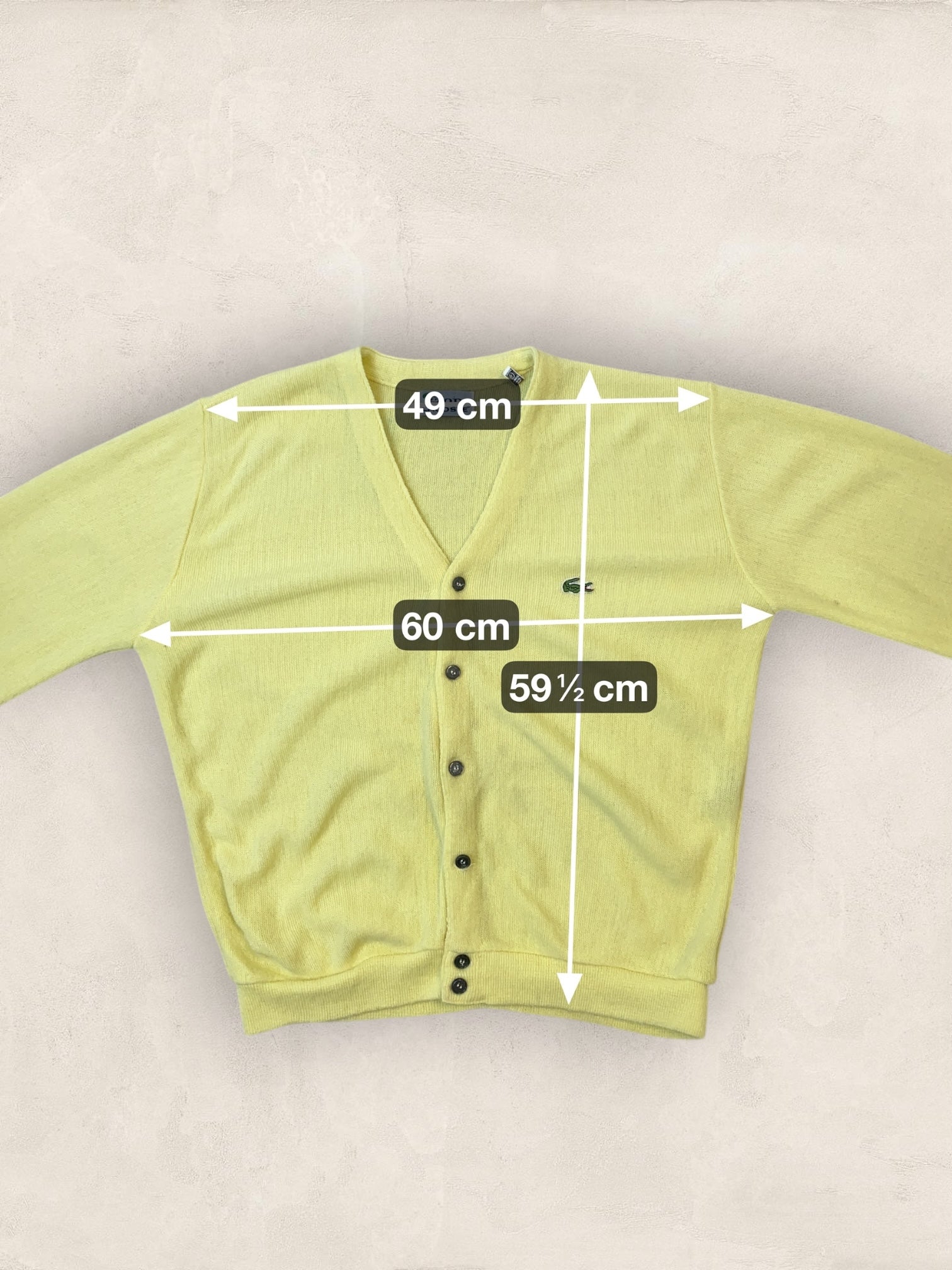 Cardigan Homme Lacoste Izod Jaune L Ref:3964 - Jaune - L - amifrip