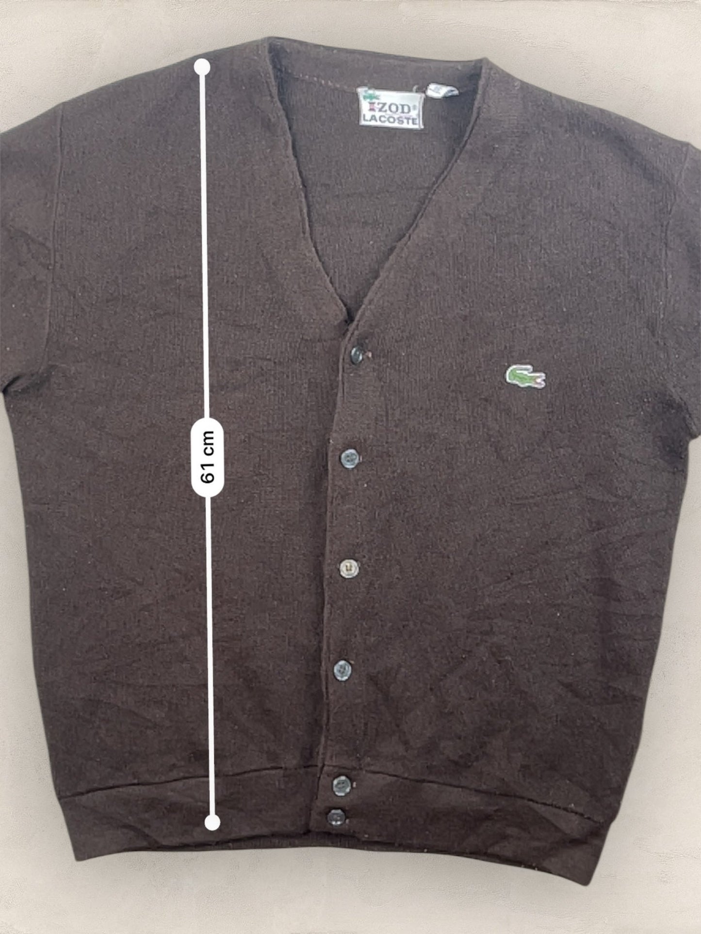 Cardigan Homme Lacoste Izod Marron M Ref:3316 - Marron - M - amifrip