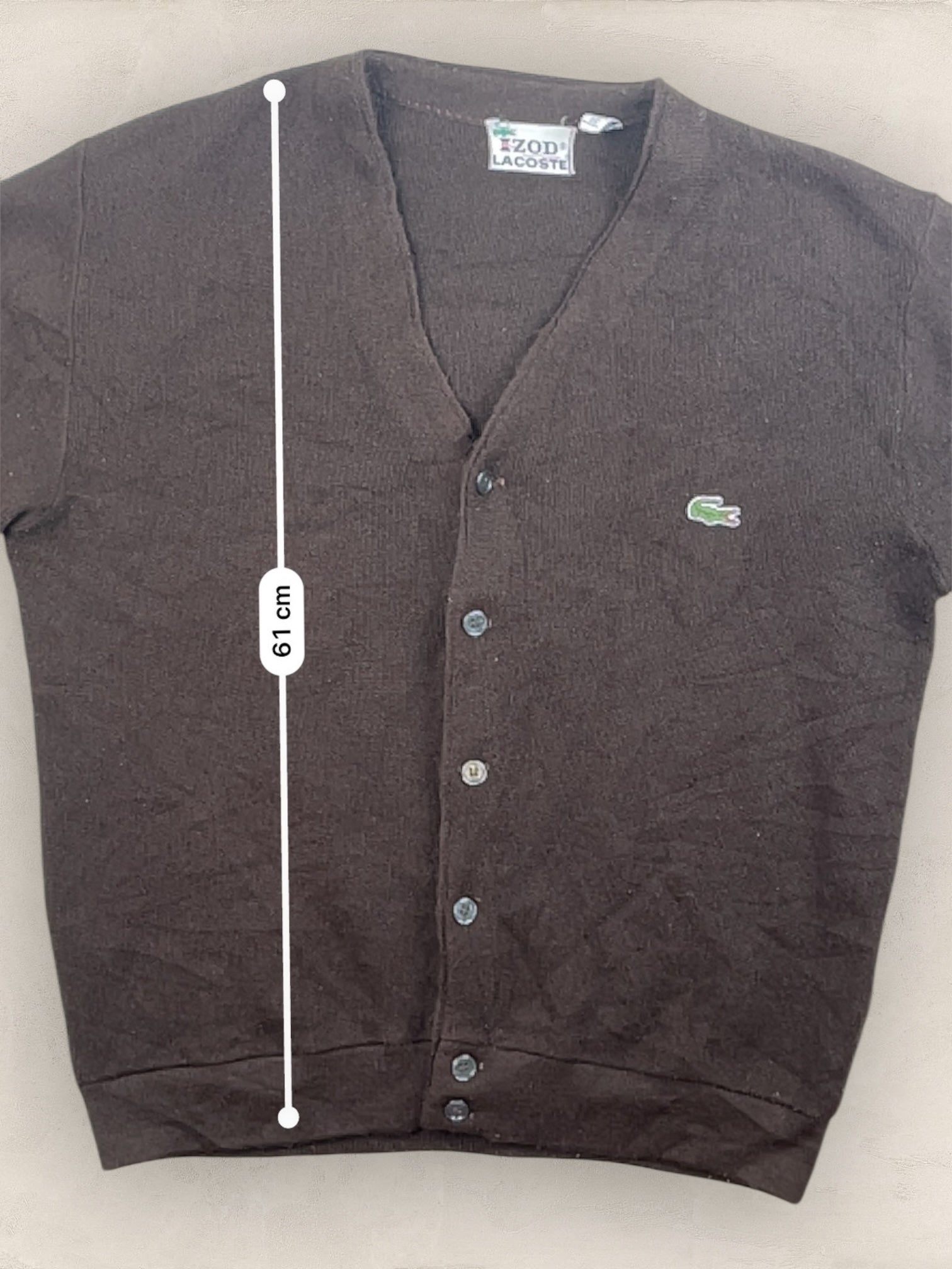 Cardigan Homme Lacoste Izod Marron M Ref:3316 - Marron - M - amifrip