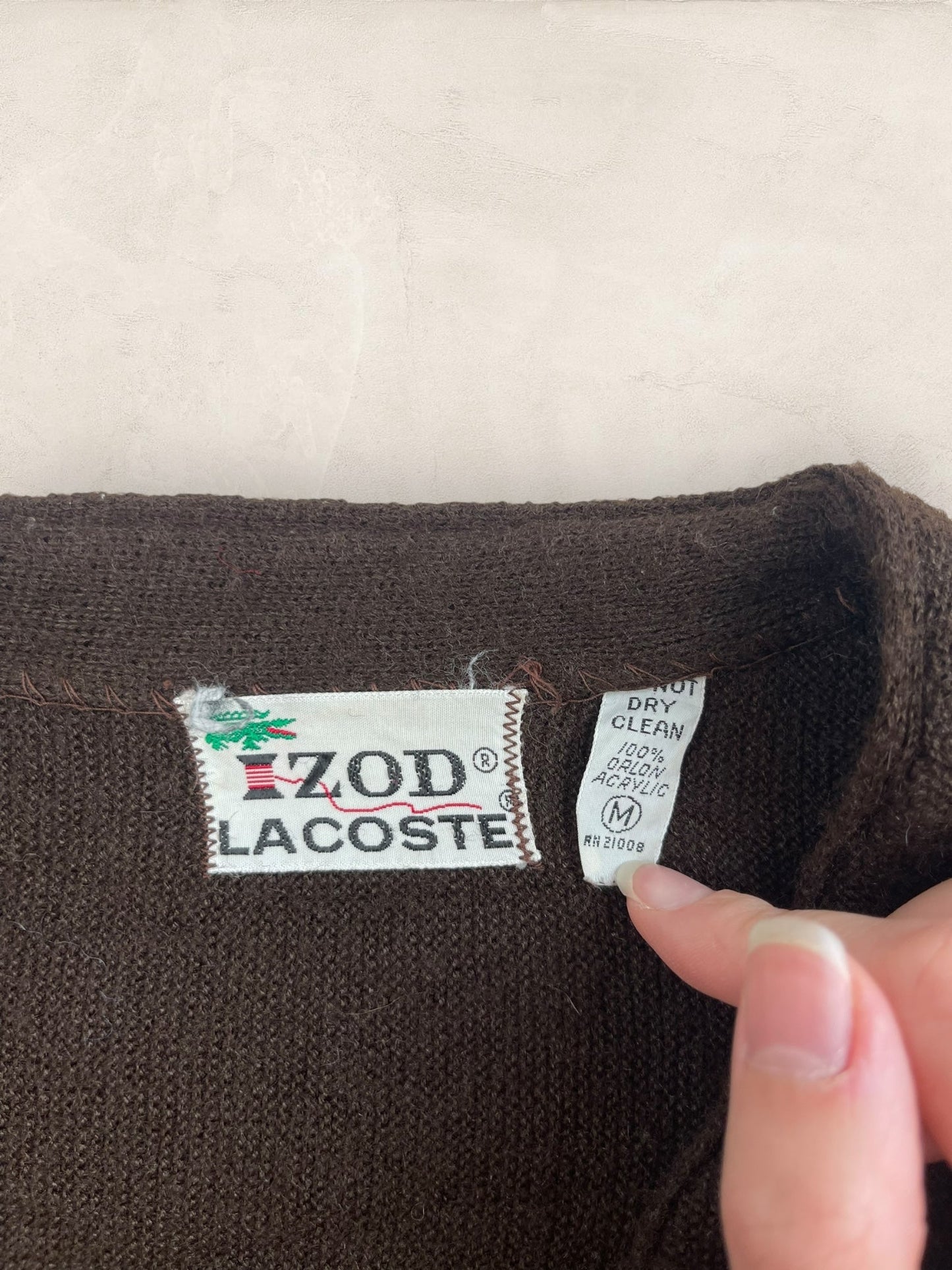 Cardigan Homme Lacoste Izod Marron M Ref:3316 - Marron - M - amifrip