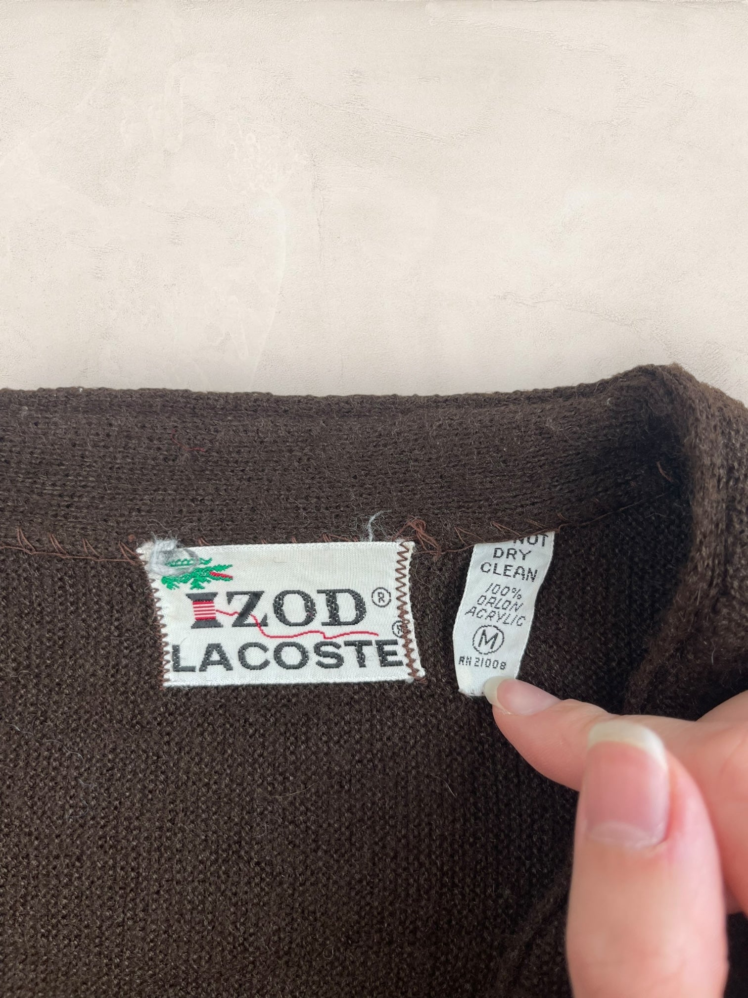 Cardigan Homme Lacoste Izod Marron M Ref:3316 - Marron - M - amifrip