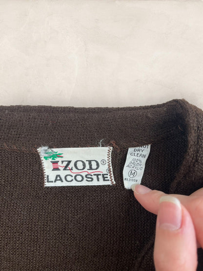 Cardigan Homme Lacoste Izod Marron M Ref:3316 - Marron - M - amifrip