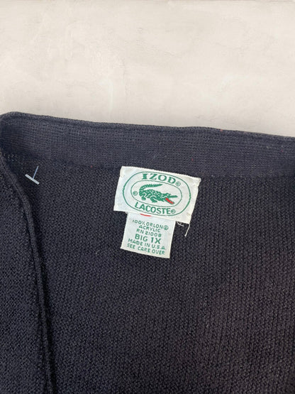 Cardigan Homme Lacoste Izod Noir 2XL Ref:3992 - NOIR - 2XL - amifrip
