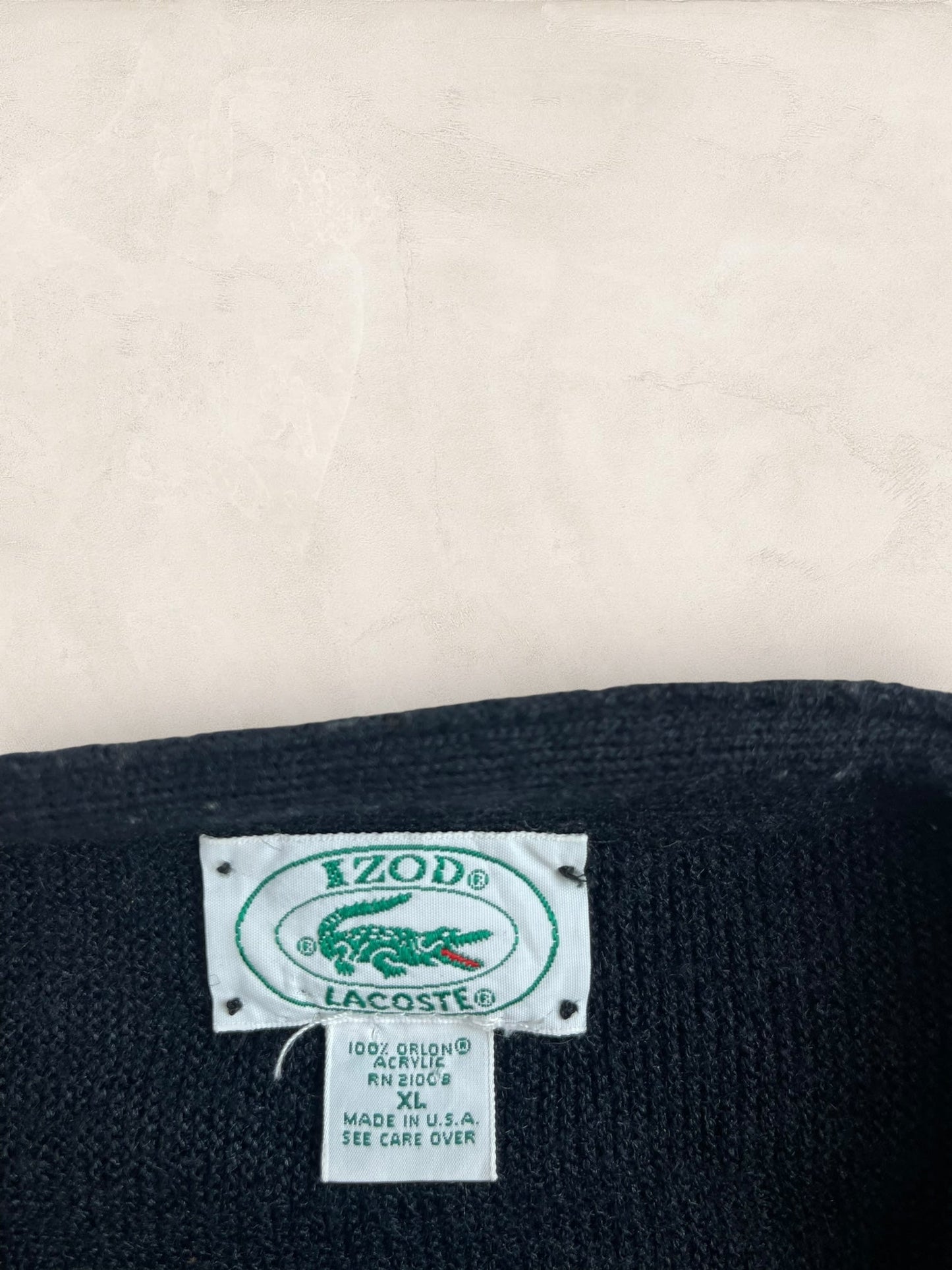 Cardigan Homme Lacoste Izod Noir XL Ref:3296 - Noir - XL - amifrip