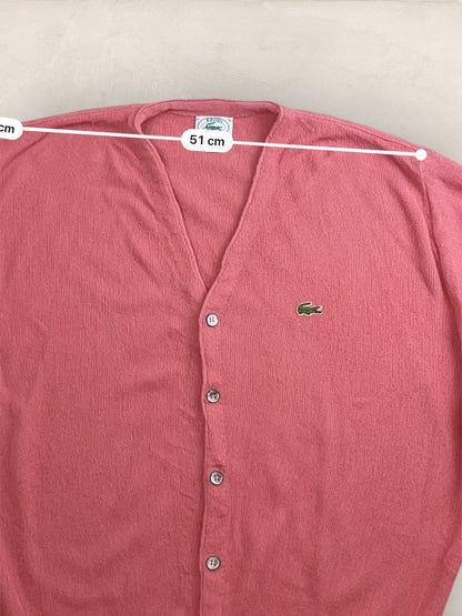 Cardigan Homme Lacoste Izod Rose L Ref:3287 - Rose - L - amifrip
