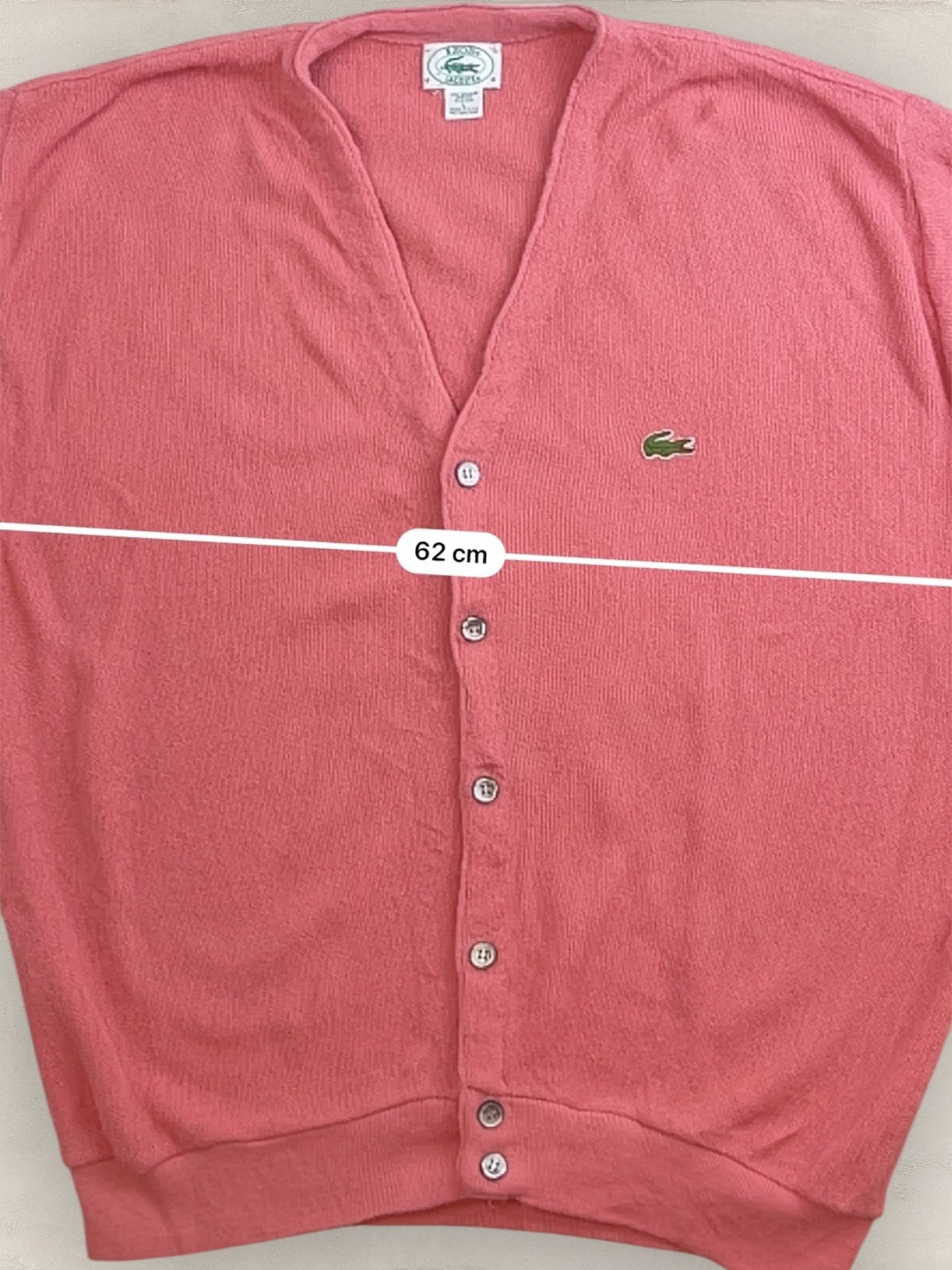 Cardigan Homme Lacoste Izod Rose L Ref:3287 - Rose - L - amifrip