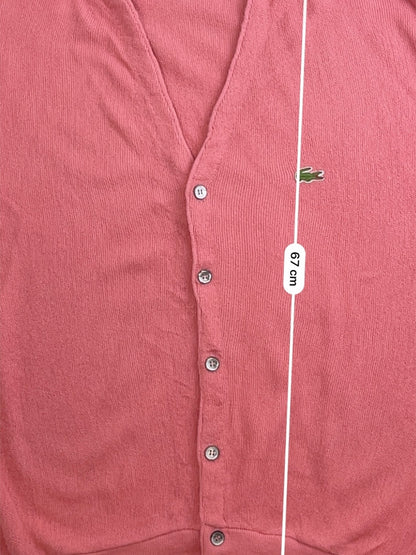 Cardigan Homme Lacoste Izod Rose L Ref:3287 - Rose - L - amifrip