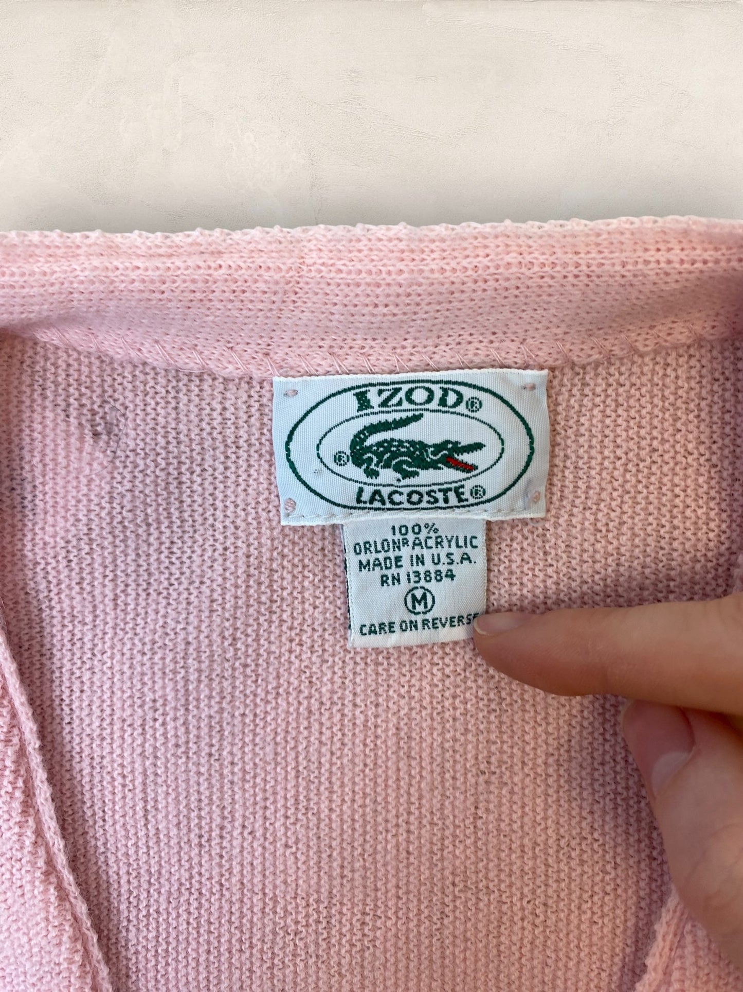Cardigan Homme Lacoste Izod Rose M Ref:3974 - Rose - M - amifrip
